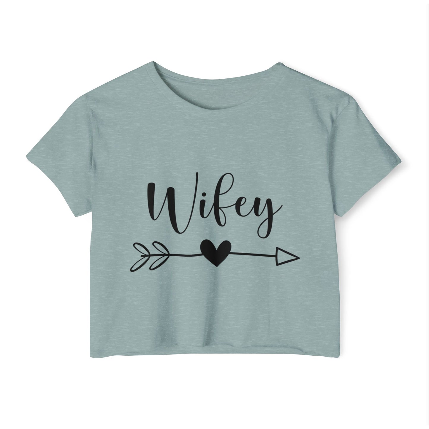 Wifey Festival Crop Top, Women's Crop Tee, Cute Summer Top, Boho Style Shirt, Gift for Her, Anniversary Gift, Trendy Clothing