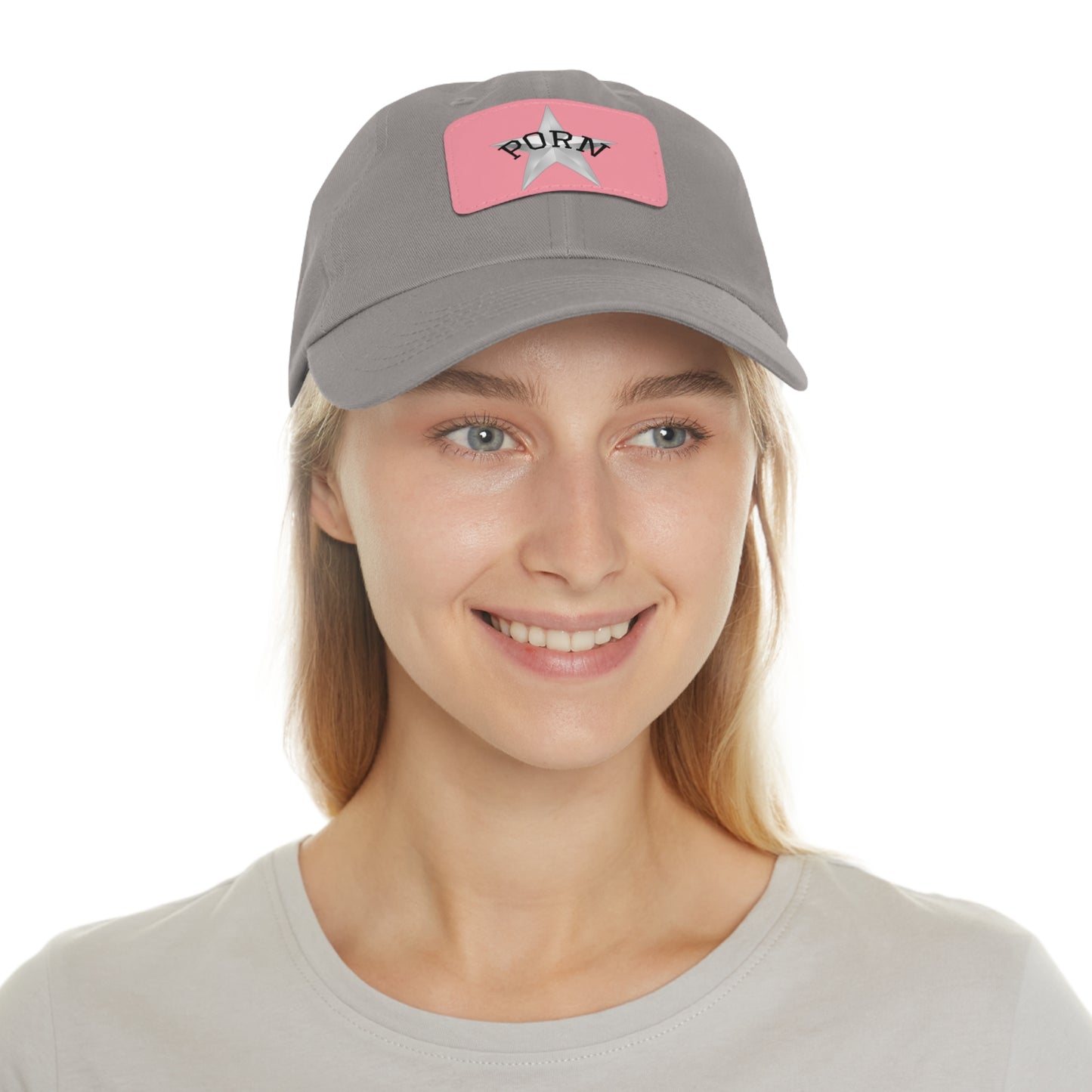 Stylish Dad Hat with Leather Patch, Casual Cap for Men, Summer Accessory, Fun Gift for Dads, Trendy Headwear. fun gifts for her, stylish womens hat