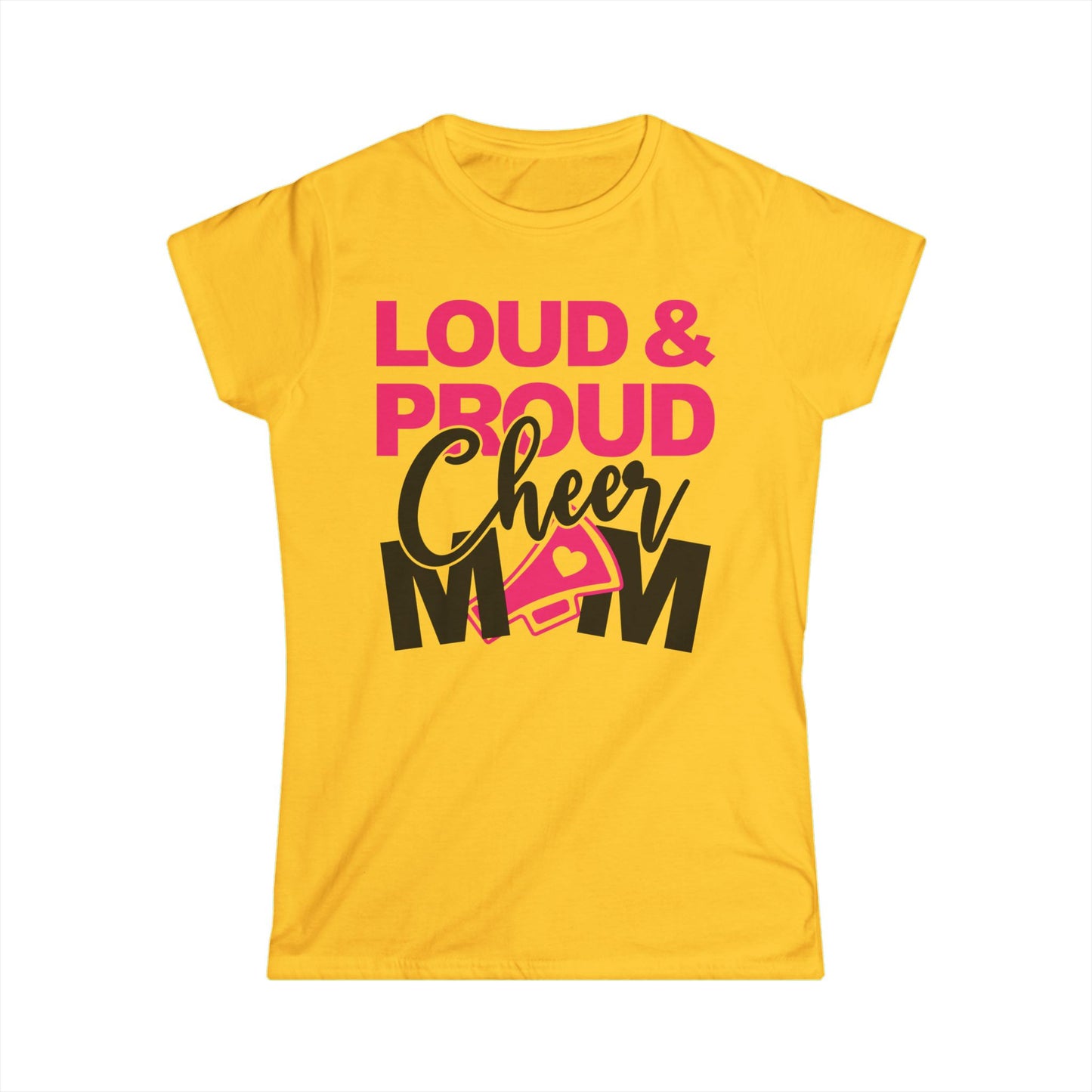 Loud & Proud Cheer Mom Tee | Cheerleading Gift, Sports Apparel, Mother's Day Gift, Team Spirit Shirt, Comfortable Casual Wear