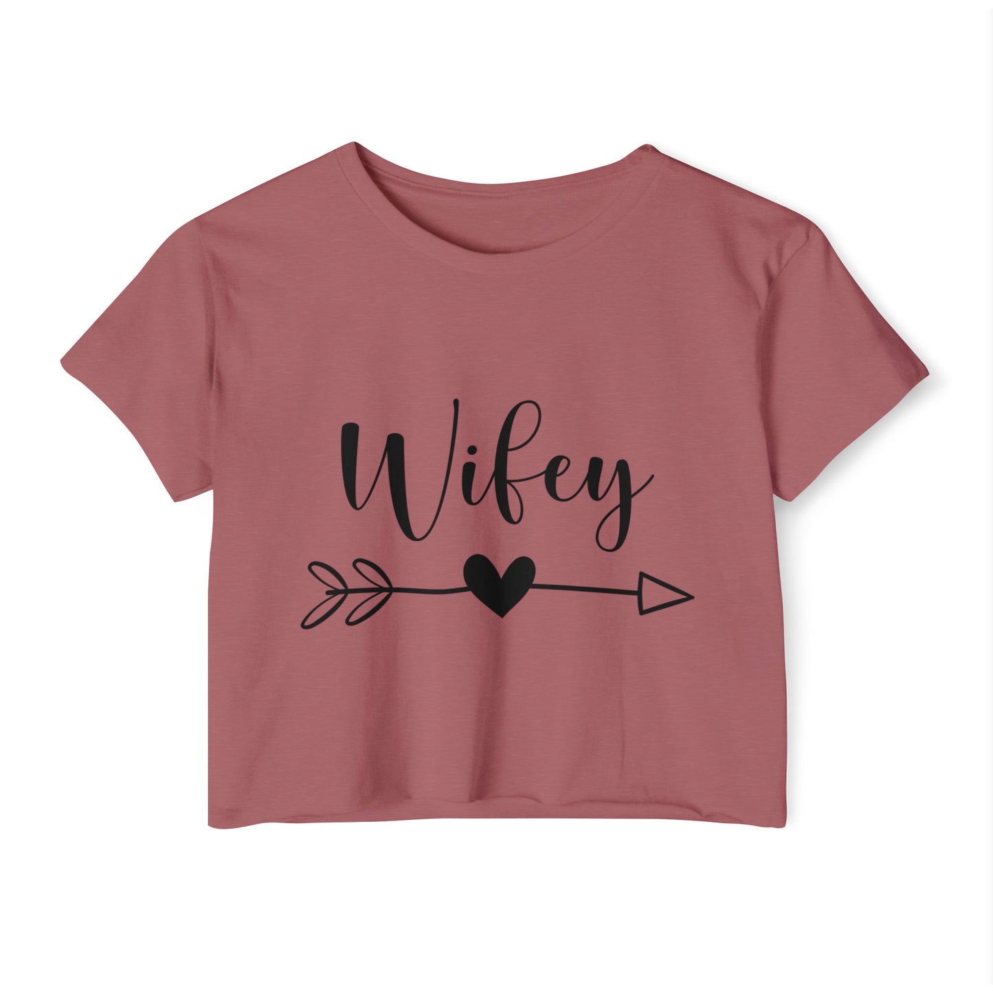 Wifey Festival Crop Top, Women's Crop Tee, Cute Summer Top, Boho Style Shirt, Gift for Her, Anniversary Gift, Trendy Clothing
