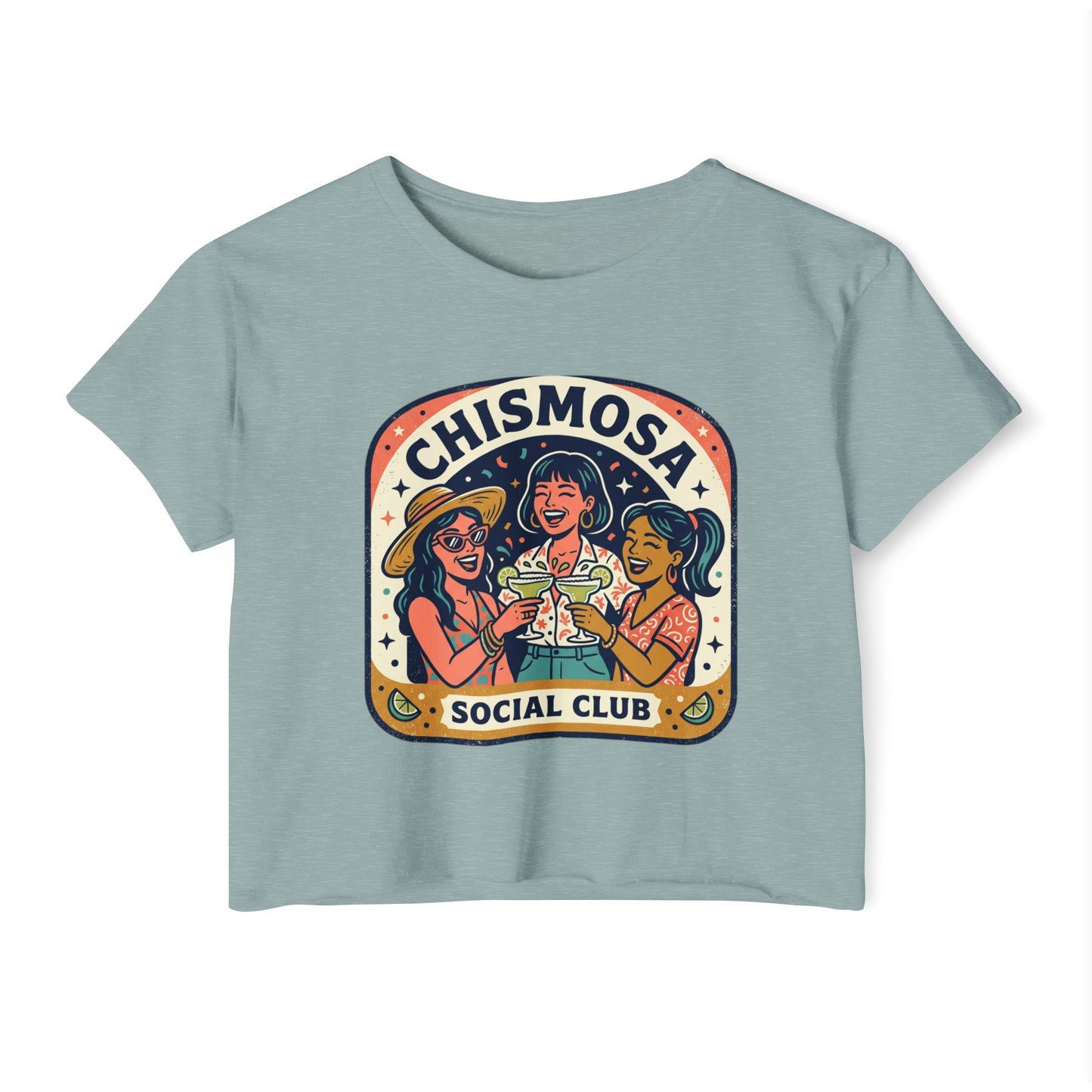 Chismosa Social Club Crop Top — Women's Festival Graphic Tee