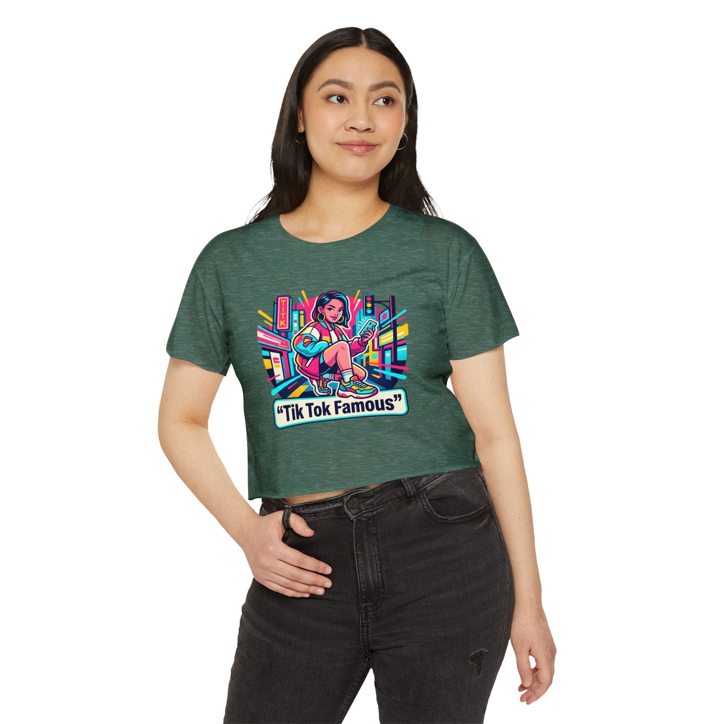 Tik Tok Famous Festival Crop Top — Neon Girl Streetwear Tee
