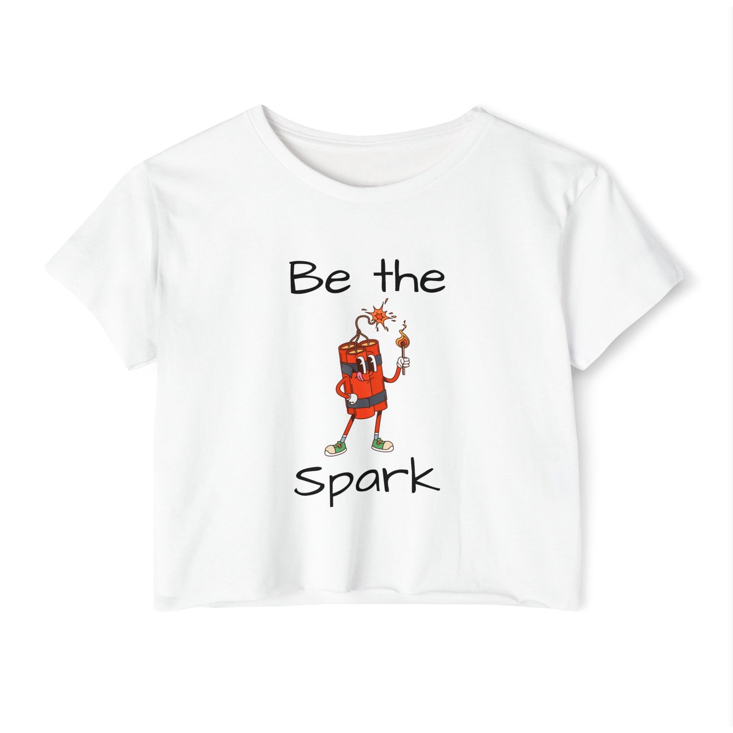 Crop Top — "Be the Spark" Festival Graphic Crop Top
