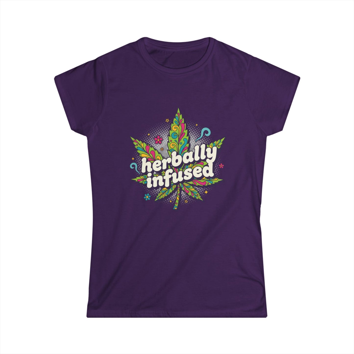 Herbily Infused Tee — Women's Softstyle Cannabis-Inspired Graphic T-Shirt