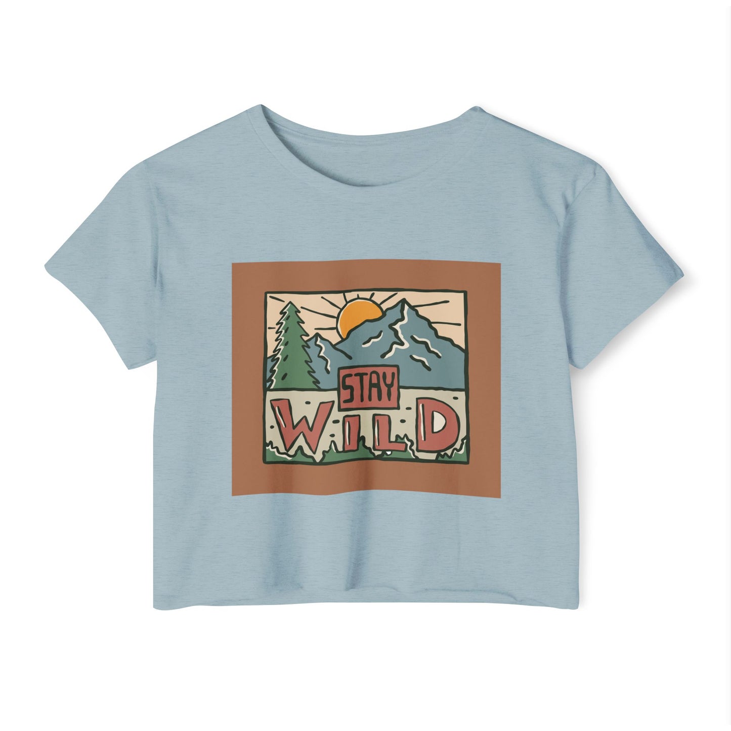 Stay Wild Crop Top — Women's Festival Graphic Tee