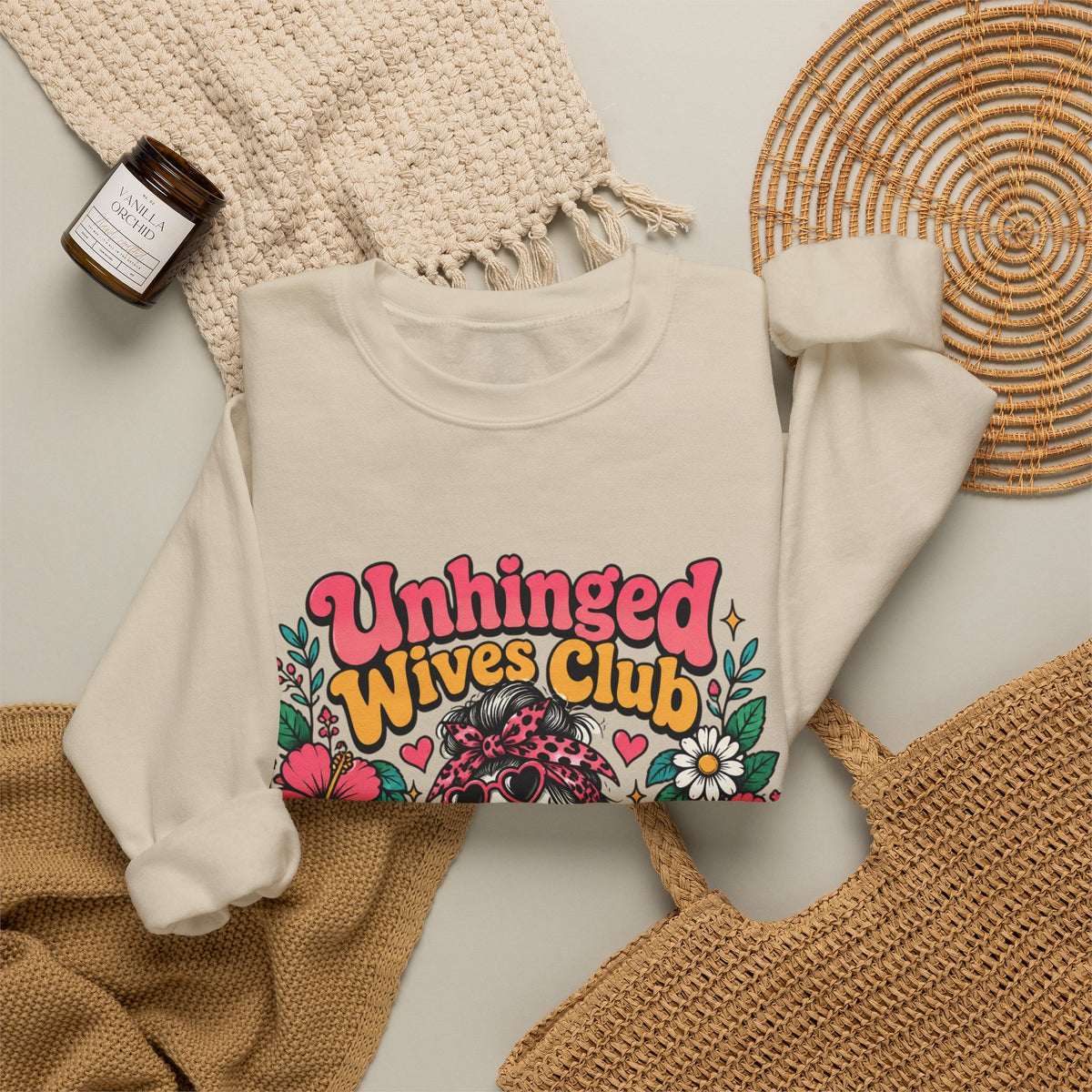 Unhinged Wives Club Skeleton Floral Sweatshirt