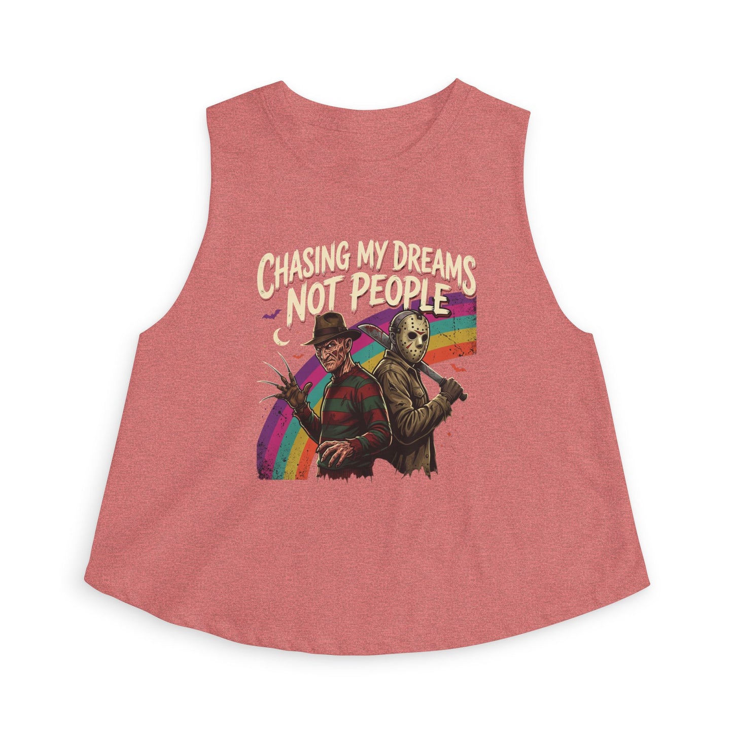 Chasing My Dreams Not People Crop Top | Retro Horror Movie Mashup