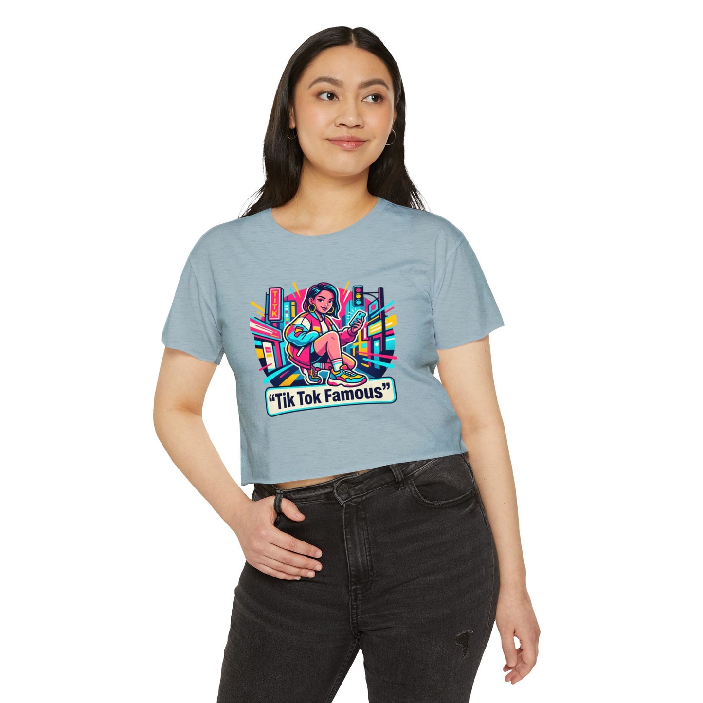 Tik Tok Famous Festival Crop Top — Neon Girl Streetwear Tee