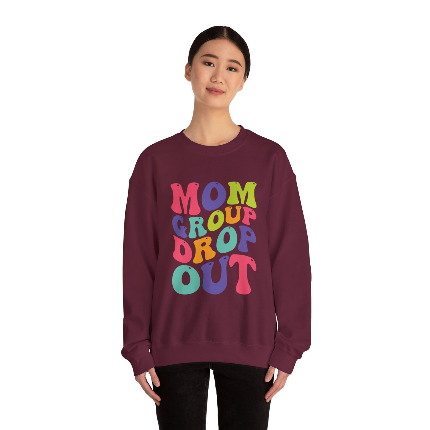 Mom Group Dropout Sweatshirt, Cozy Crewneck, Perfec for Moms, Gift for Mother's Day, Casual Wear, Fun Family Gatherings, gift for her