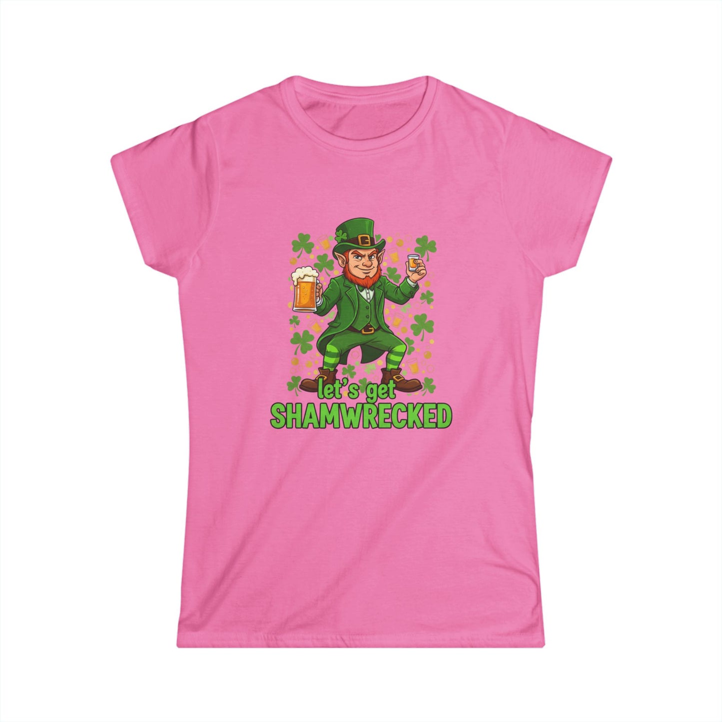 Shamrock Leprechaun Drinking Tee | St. Patrick's Day Shamwrecked Shirt
