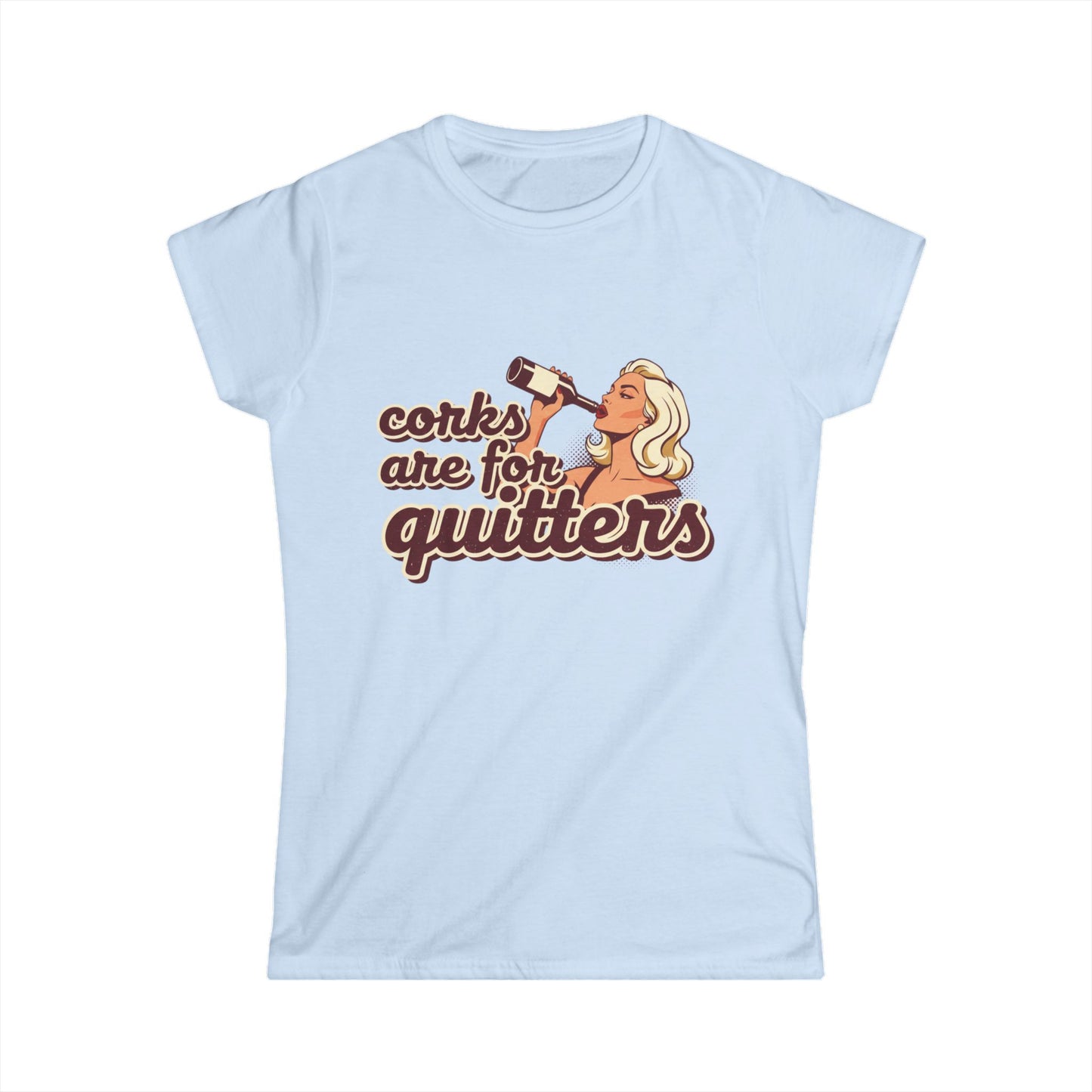 Women's Softstyle Tee, wine humor