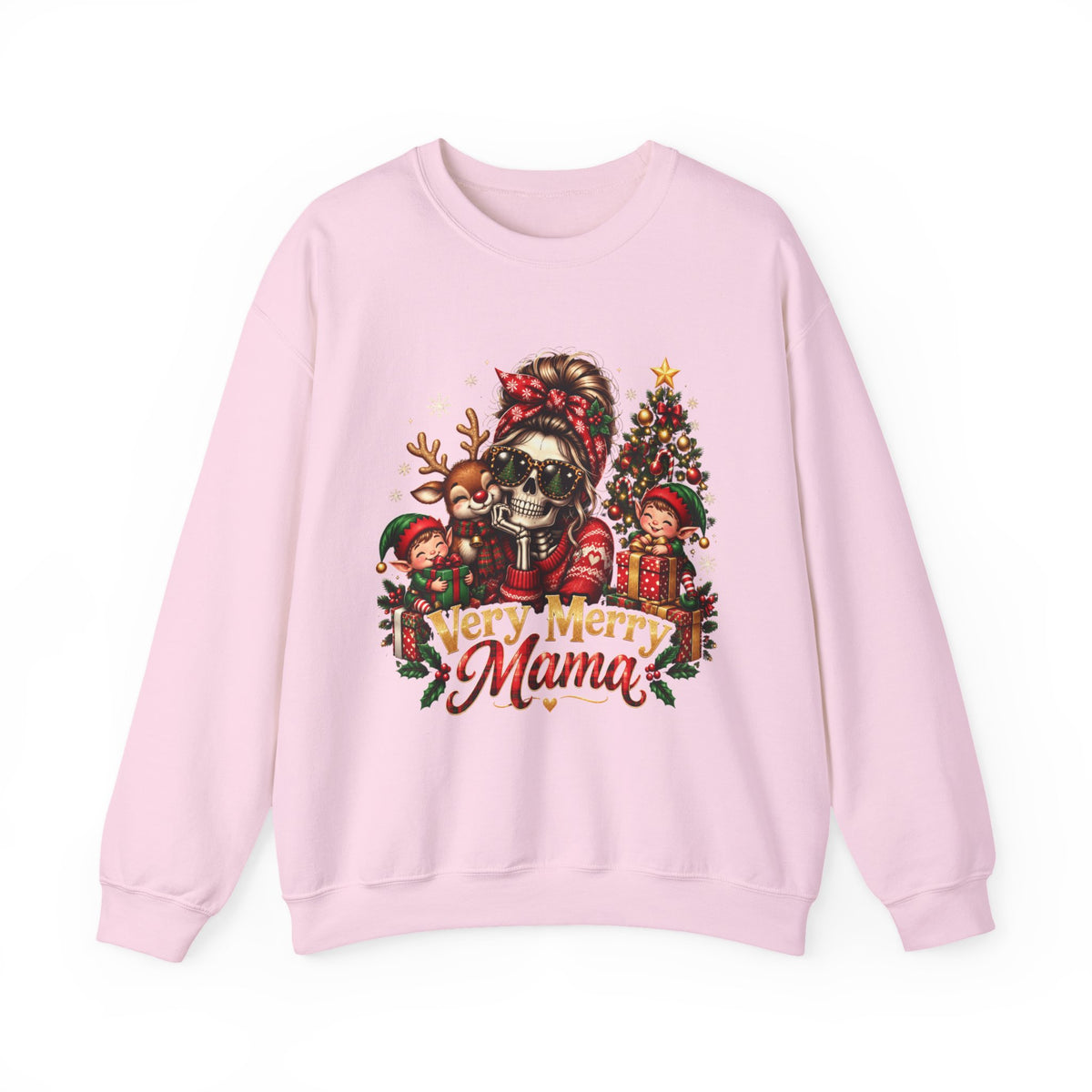 Very Merry Mama Christmas Family Design Sweatshirt