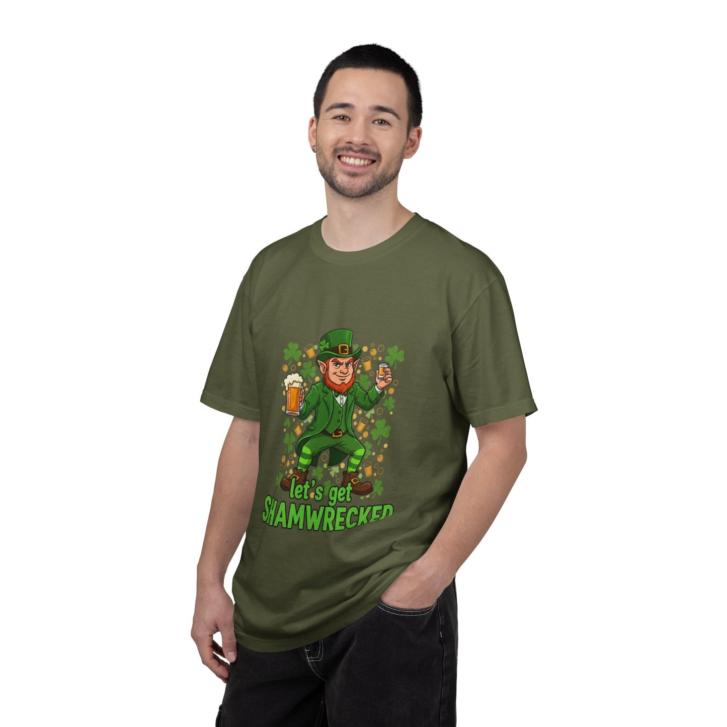 Let's Get Shamwrecked T-shirt | Leprechaun Beer St. Patrick's Day Tee