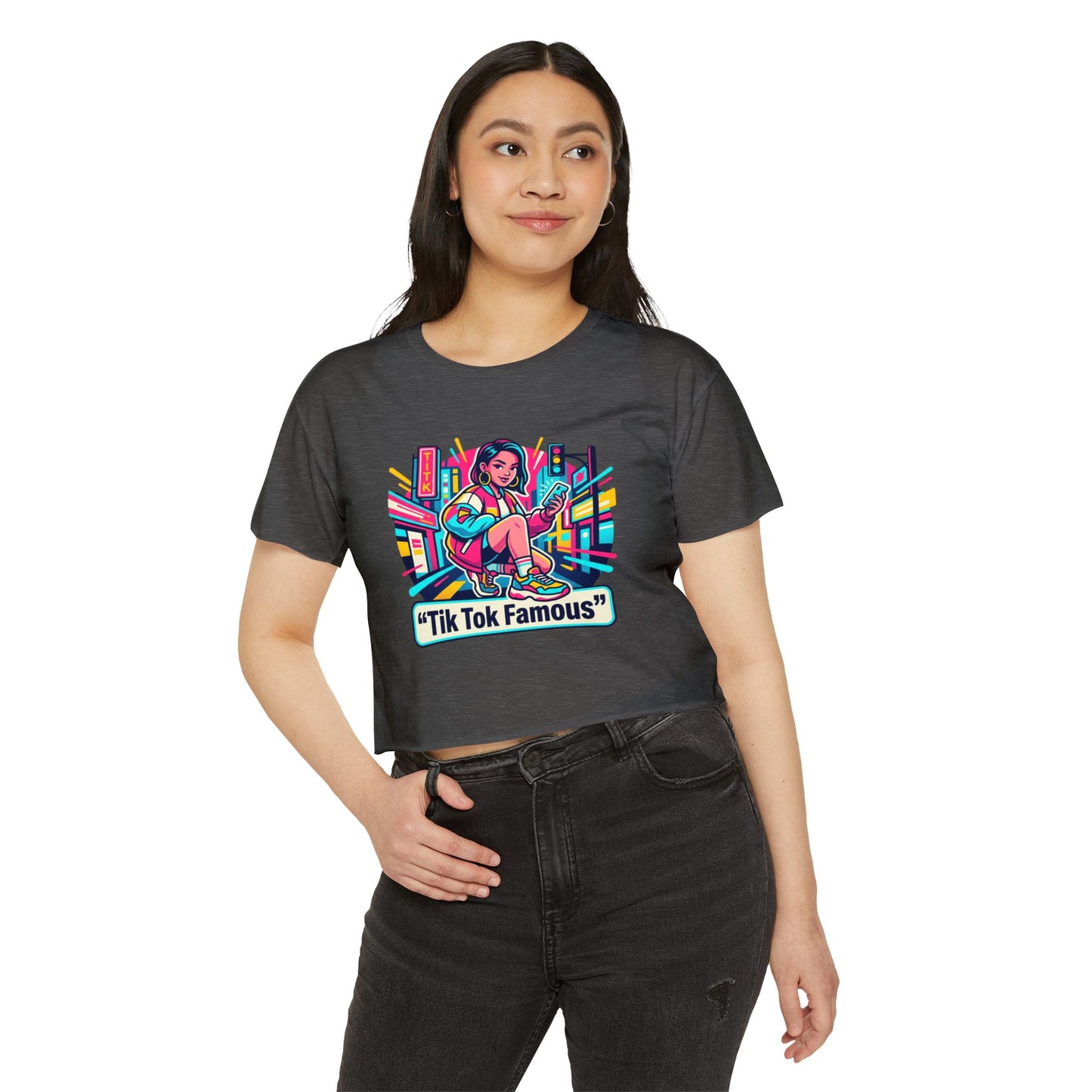 Tik Tok Famous Festival Crop Top — Neon Girl Streetwear Tee