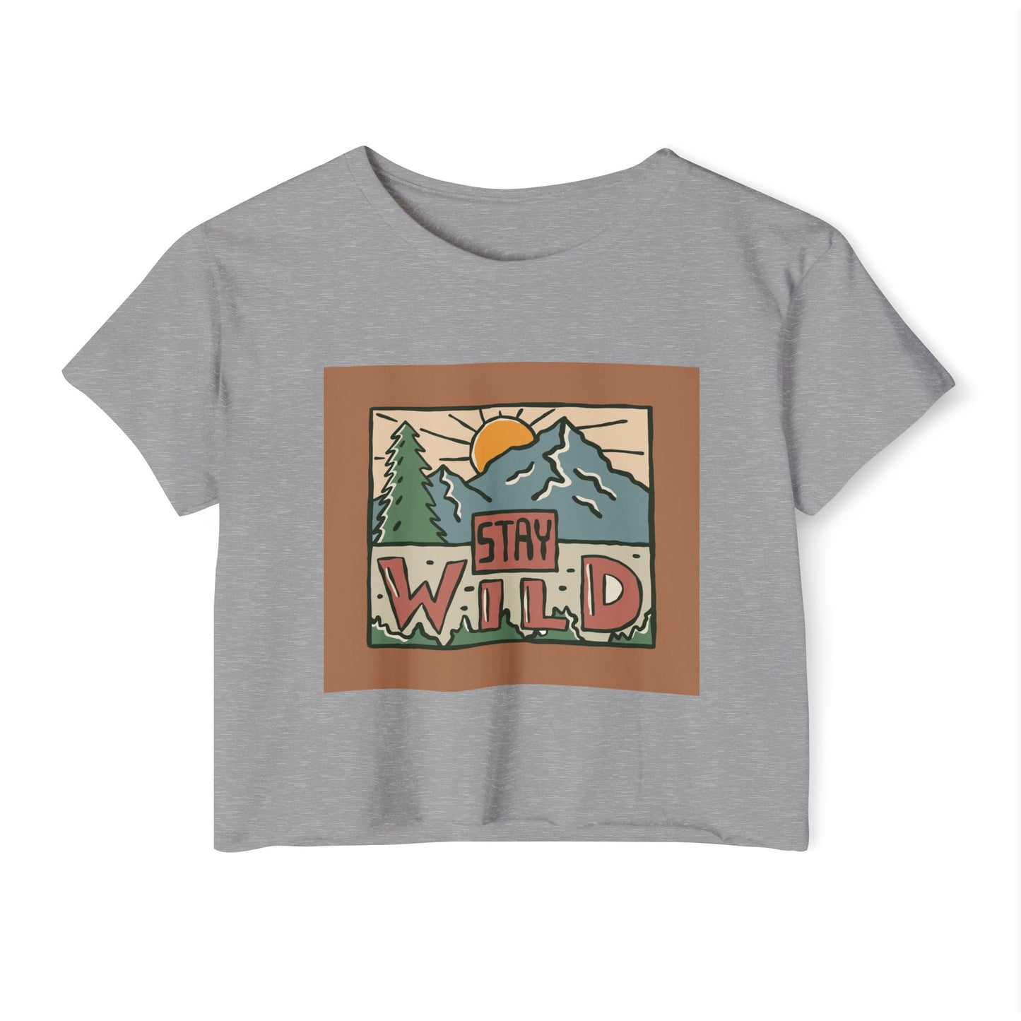 Stay Wild Crop Top — Women's Festival Graphic Tee