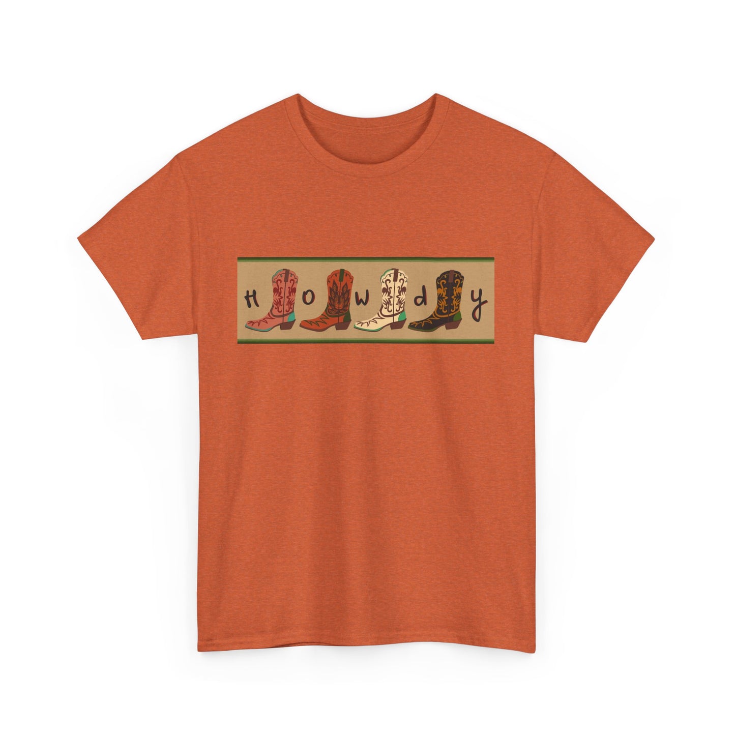 Howdy Western Unisex Heavy Cotton Tee - Comfortable & Fun Graphic T-Shirt for Casual Outings