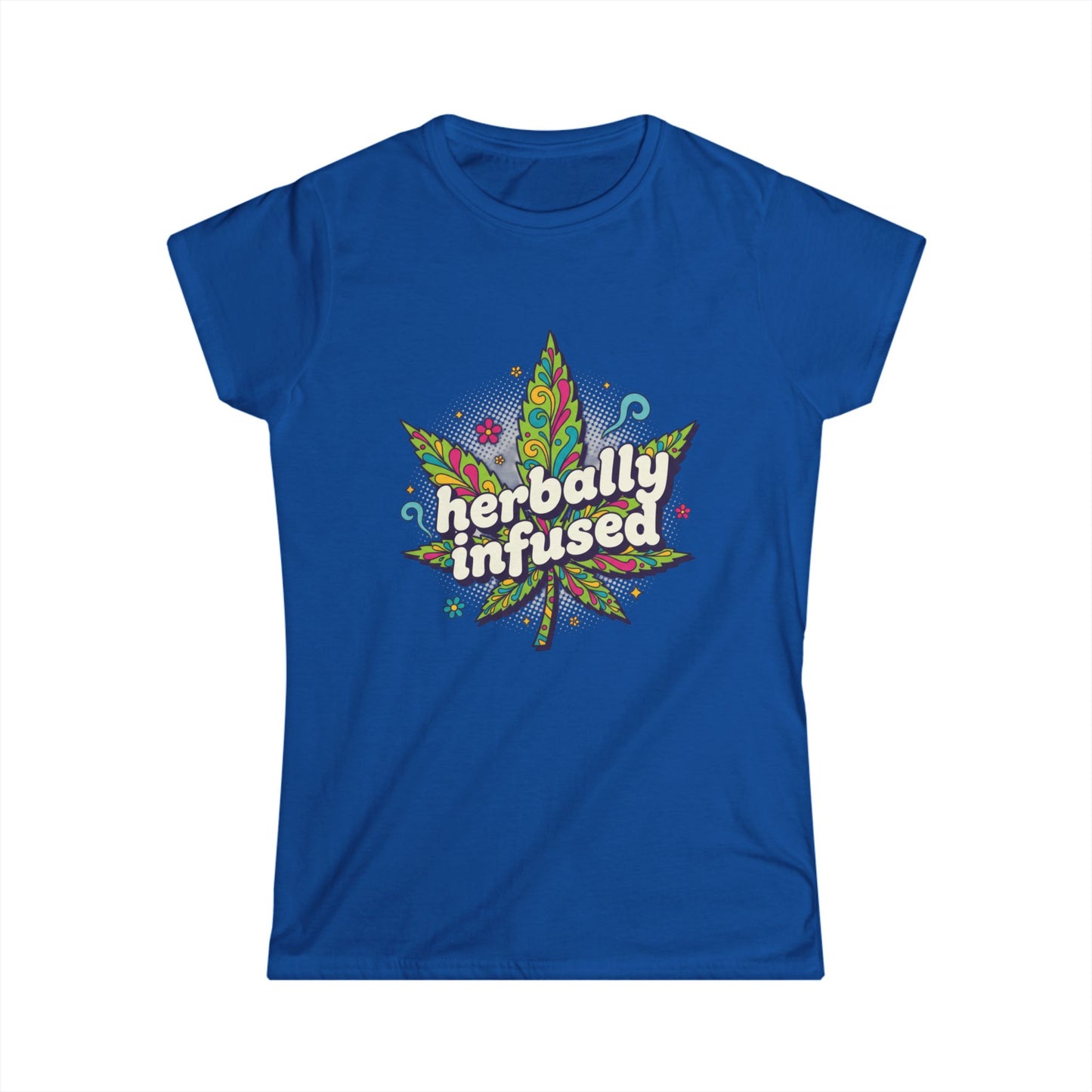Herbily Infused Tee — Women's Softstyle Cannabis-Inspired Graphic T-Shirt