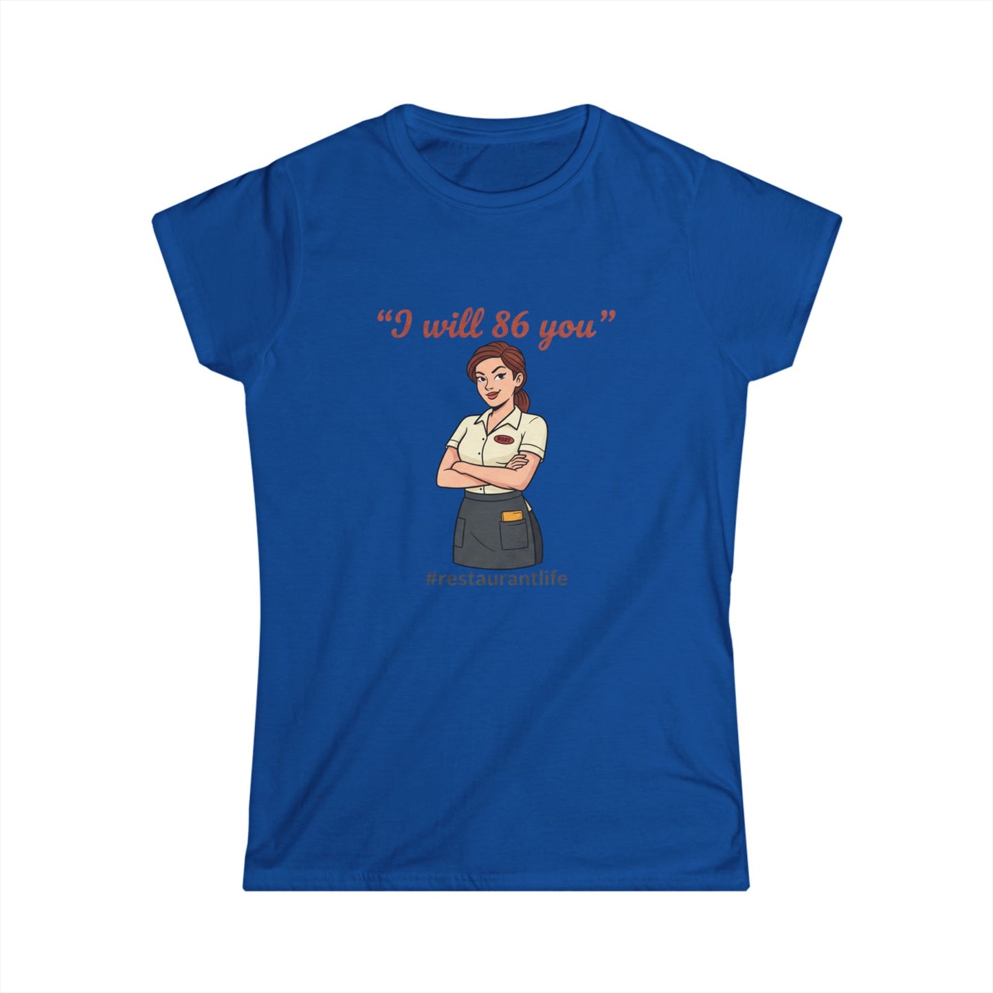 I will 86 you" waitress illustration Tee | #restaurantlife, server shirt, funny