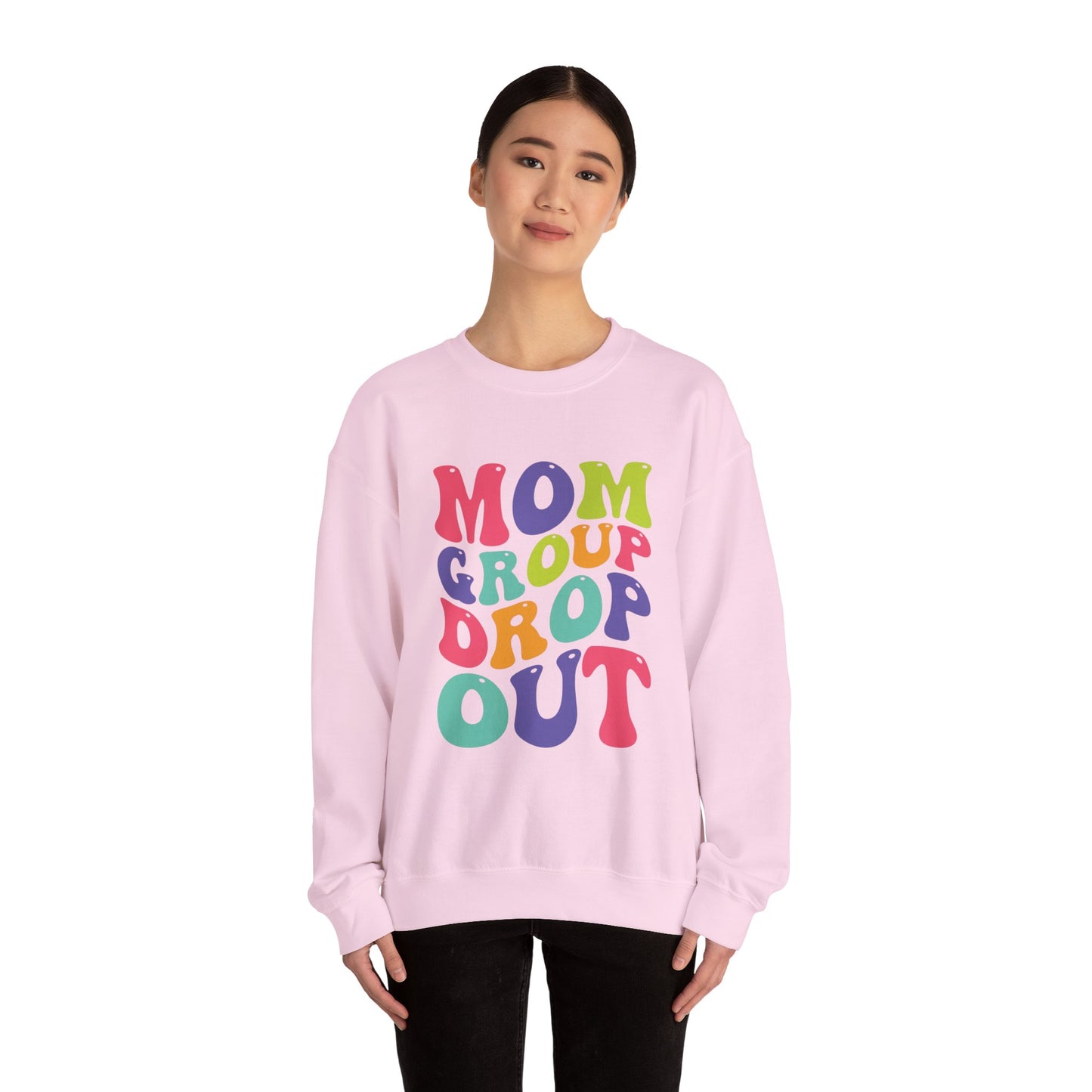 Mom Group Dropout Sweatshirt, Cozy Crewneck, Perfec for Moms, Gift for Mother's Day, Casual Wear, Fun Family Gatherings, gift for her