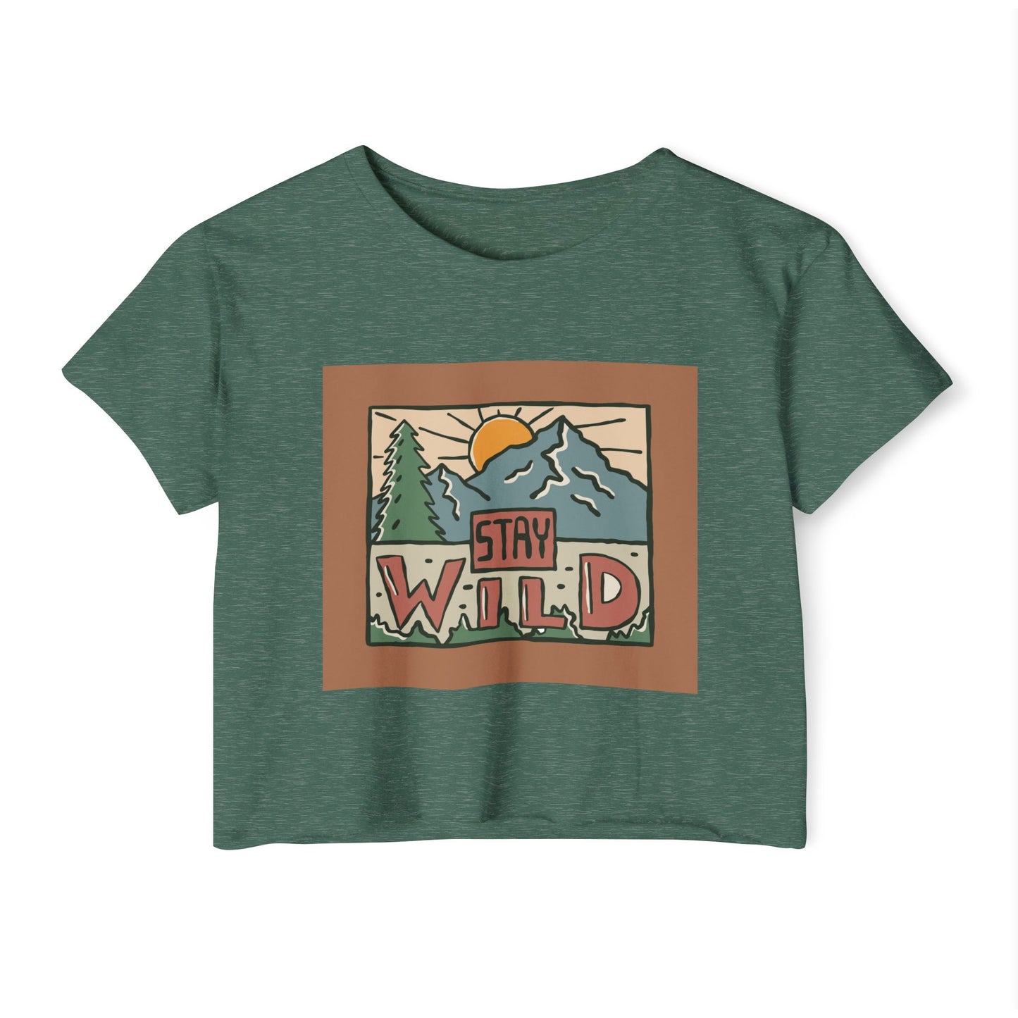 Stay Wild Crop Top — Women's Festival Graphic Tee