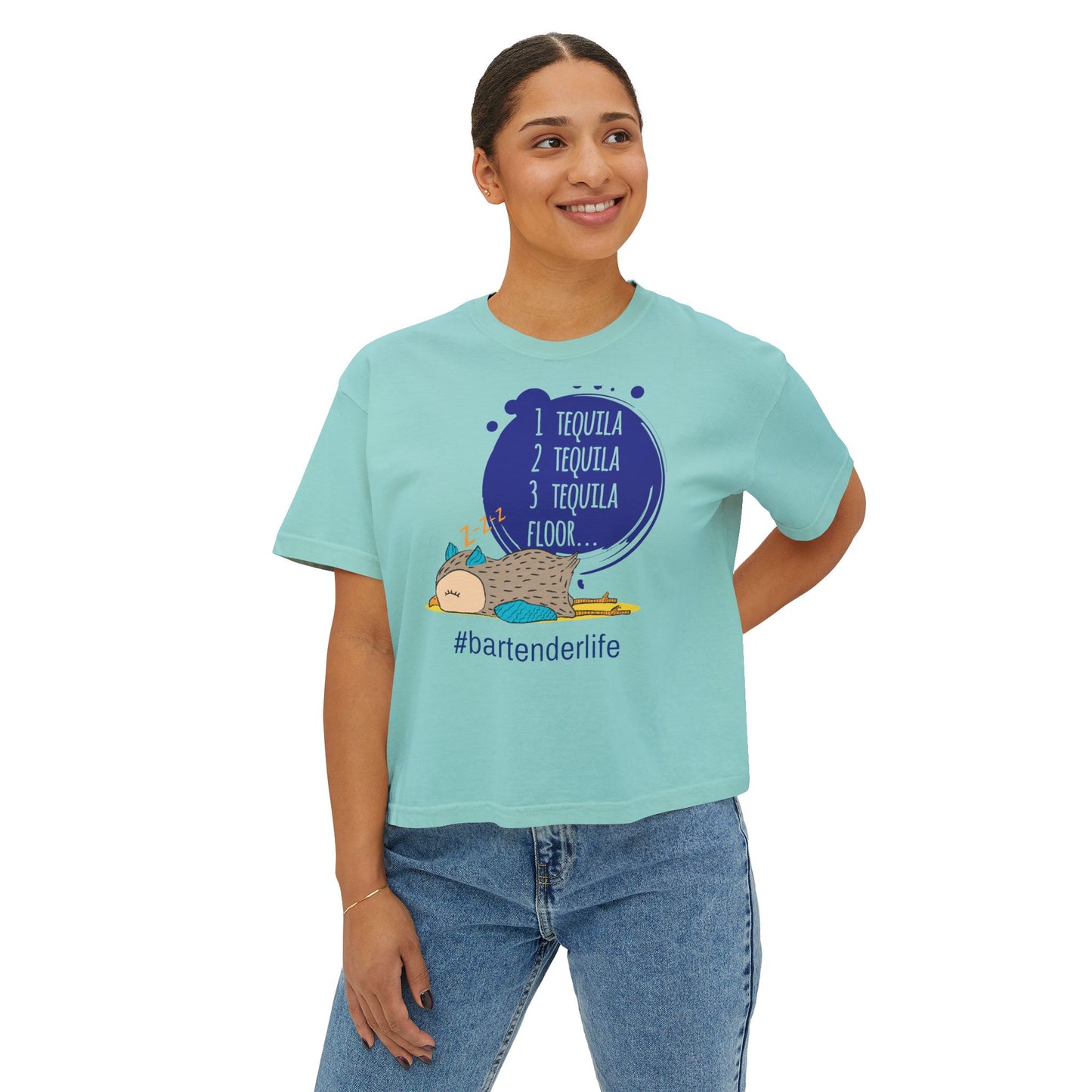 Tequila Lover's Boxy Tee, Funny Shirt for Bartenders, Casual Top, Gift for Party Enthusiasts, Summer Vibes, Weekend Wear