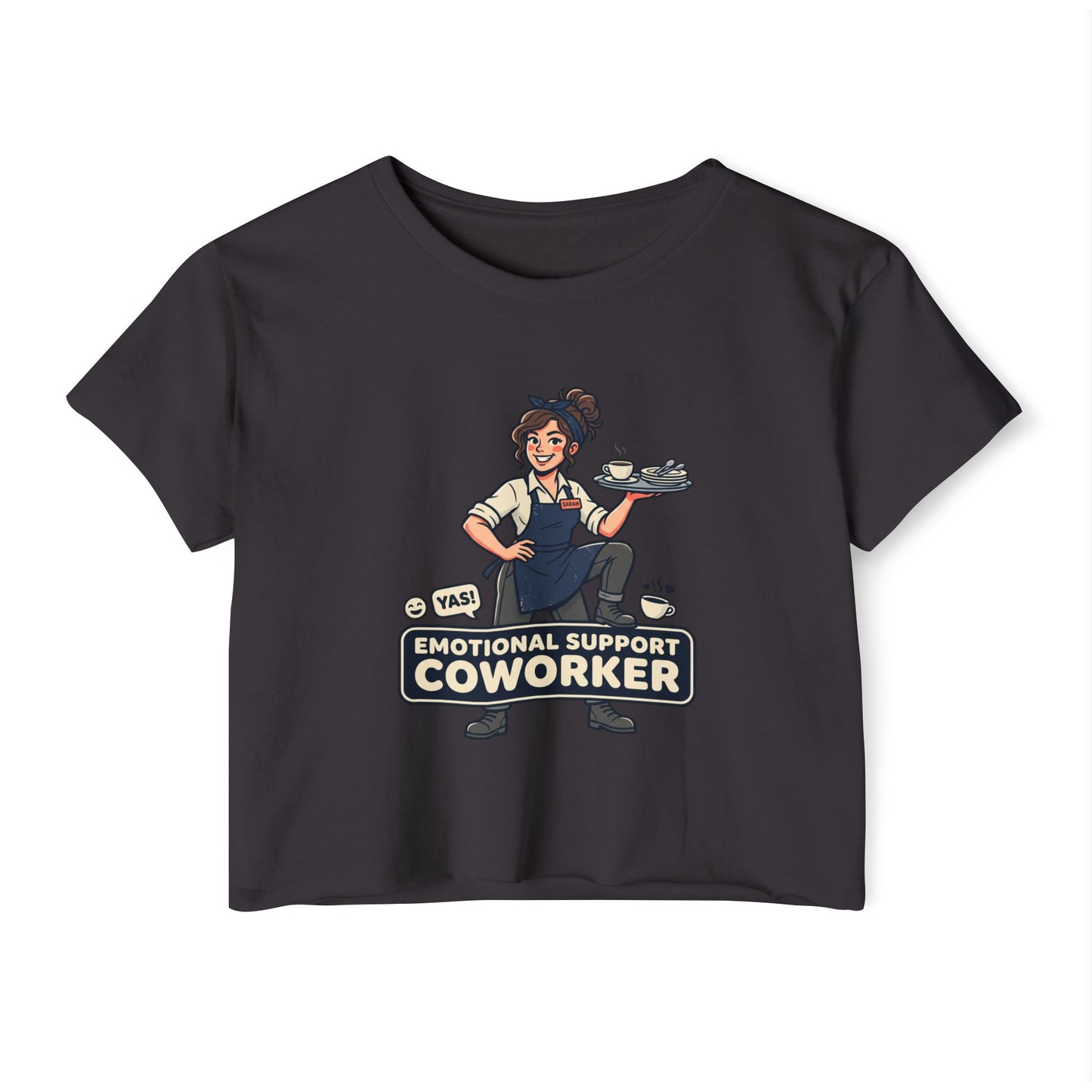 Emotional Support Coworker Crop Top — Funny Festival Women's Tee