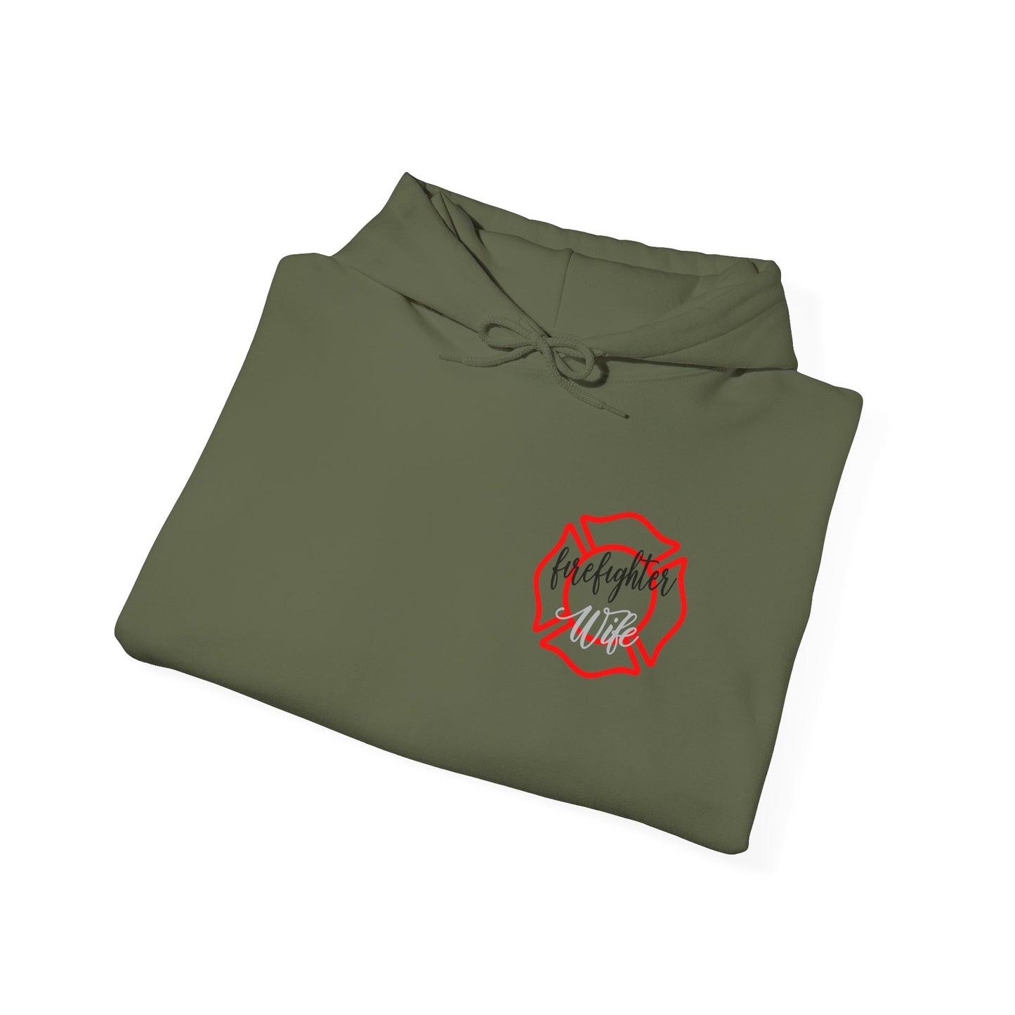 Firefighter Wife Hooded Sweatshirt - Unisex Heavy Blend with Uplifting Design