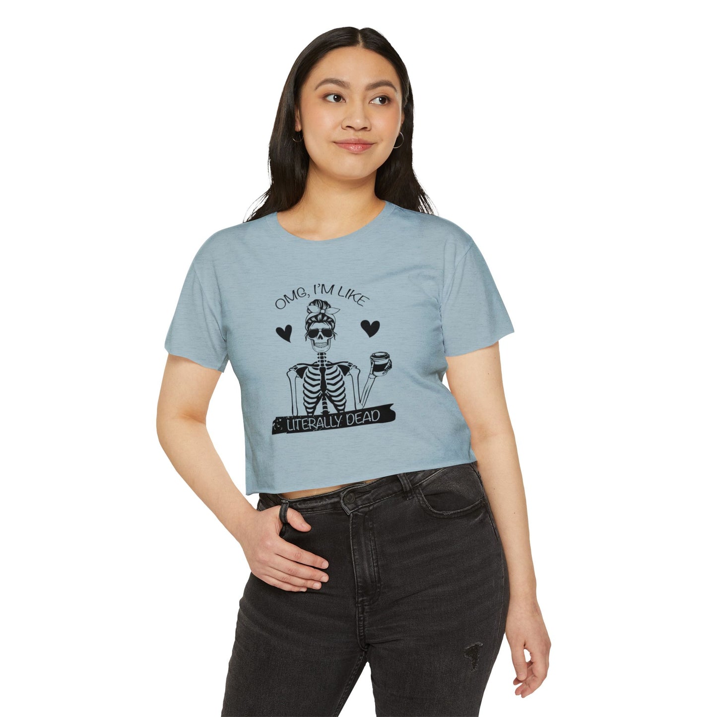 Women's Festival Crop Top, Fun Summer Tee, Halloween Party Shirt, Trendy Graphic Top, Casual Weekend Outfit