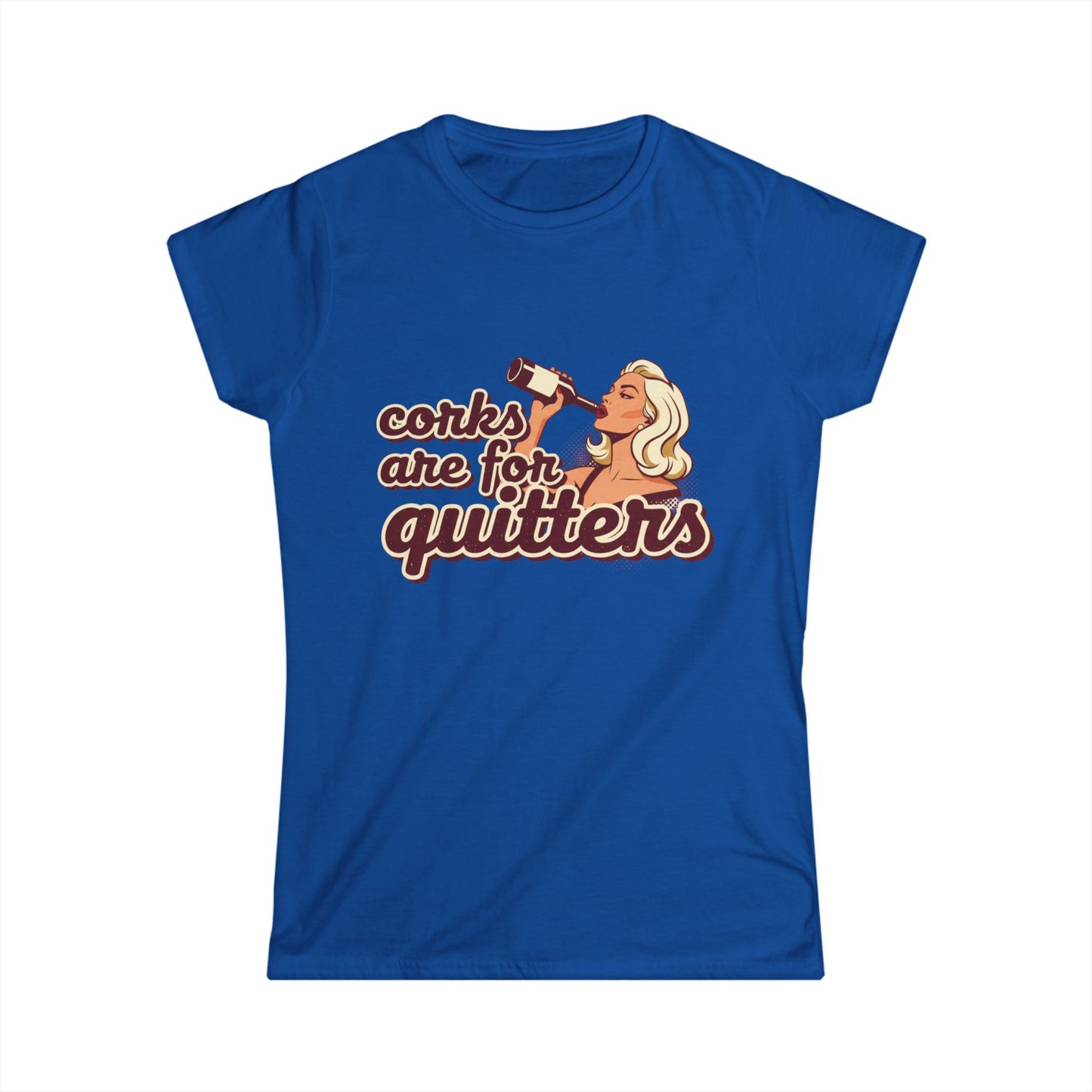Women's Softstyle Tee, wine humor