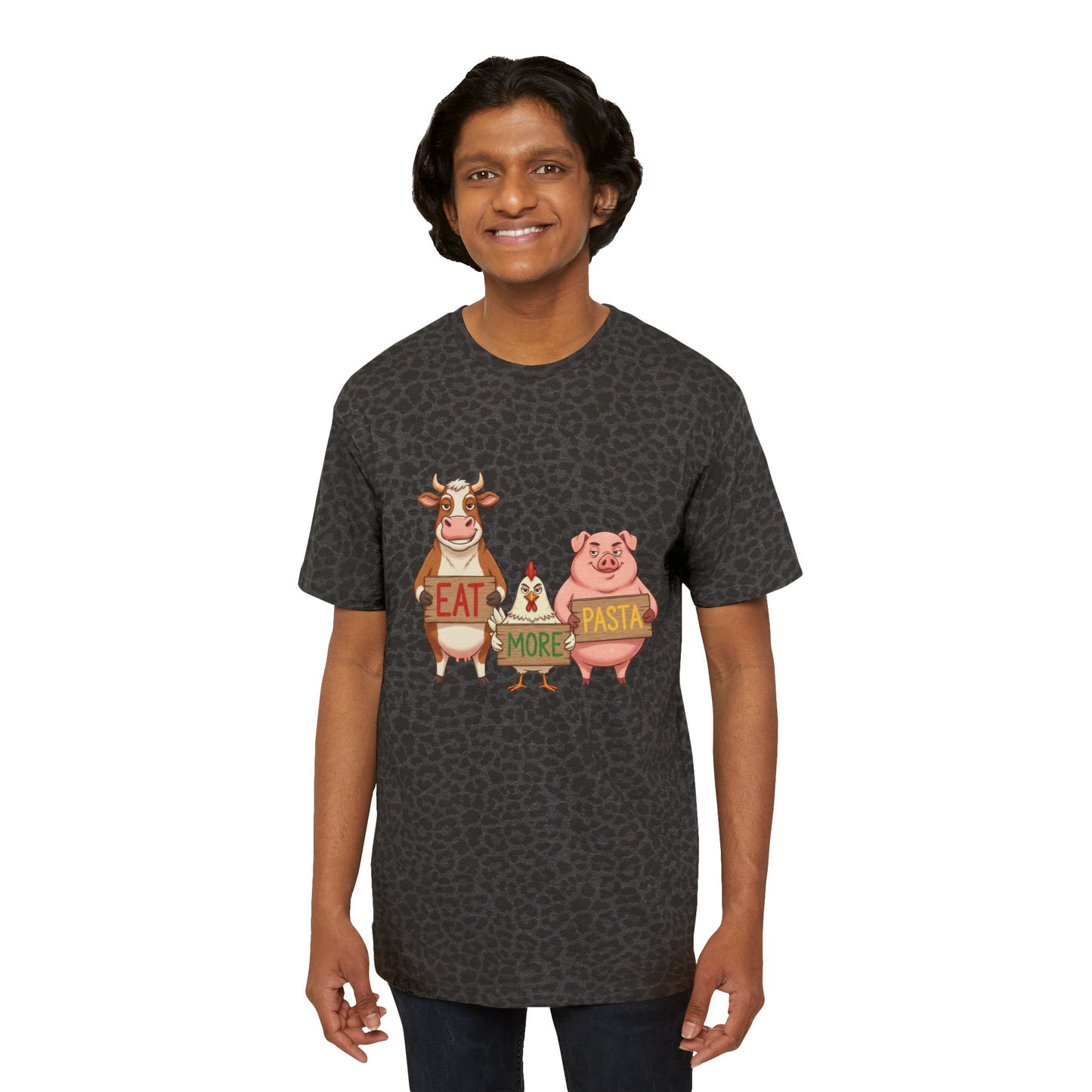 Eat More Pasta T-Shirt — Funny Cow Chicken Pig Graphic Tee