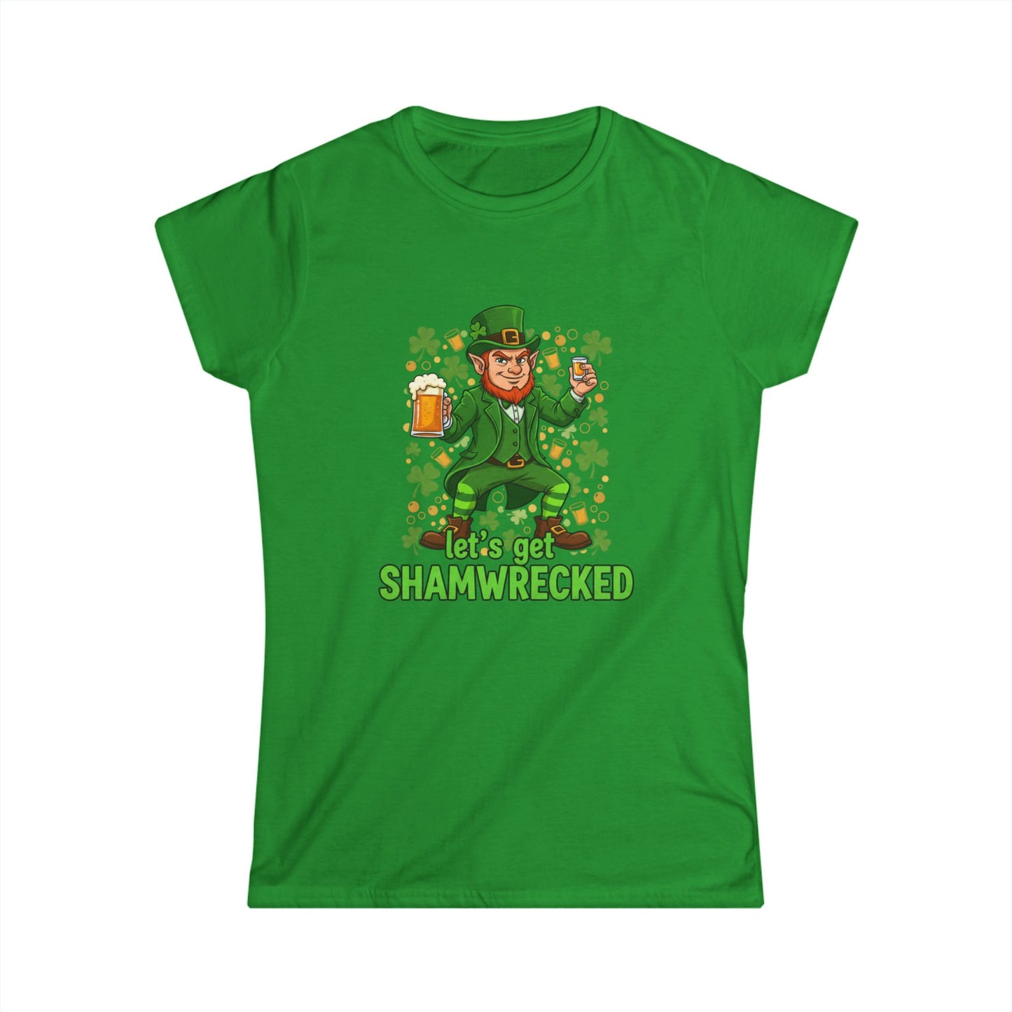 Shamrock Leprechaun Drinking Tee | St. Patrick's Day Shamwrecked Shirt