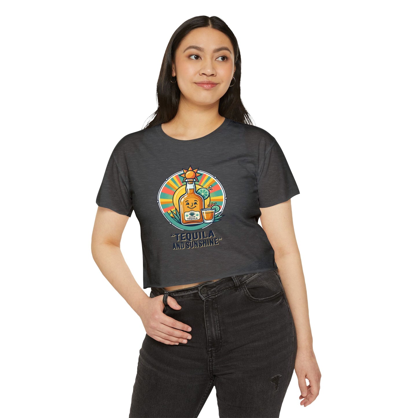 Tequila and Sunshine Crop Top — Women's Festival Graphic Tee
