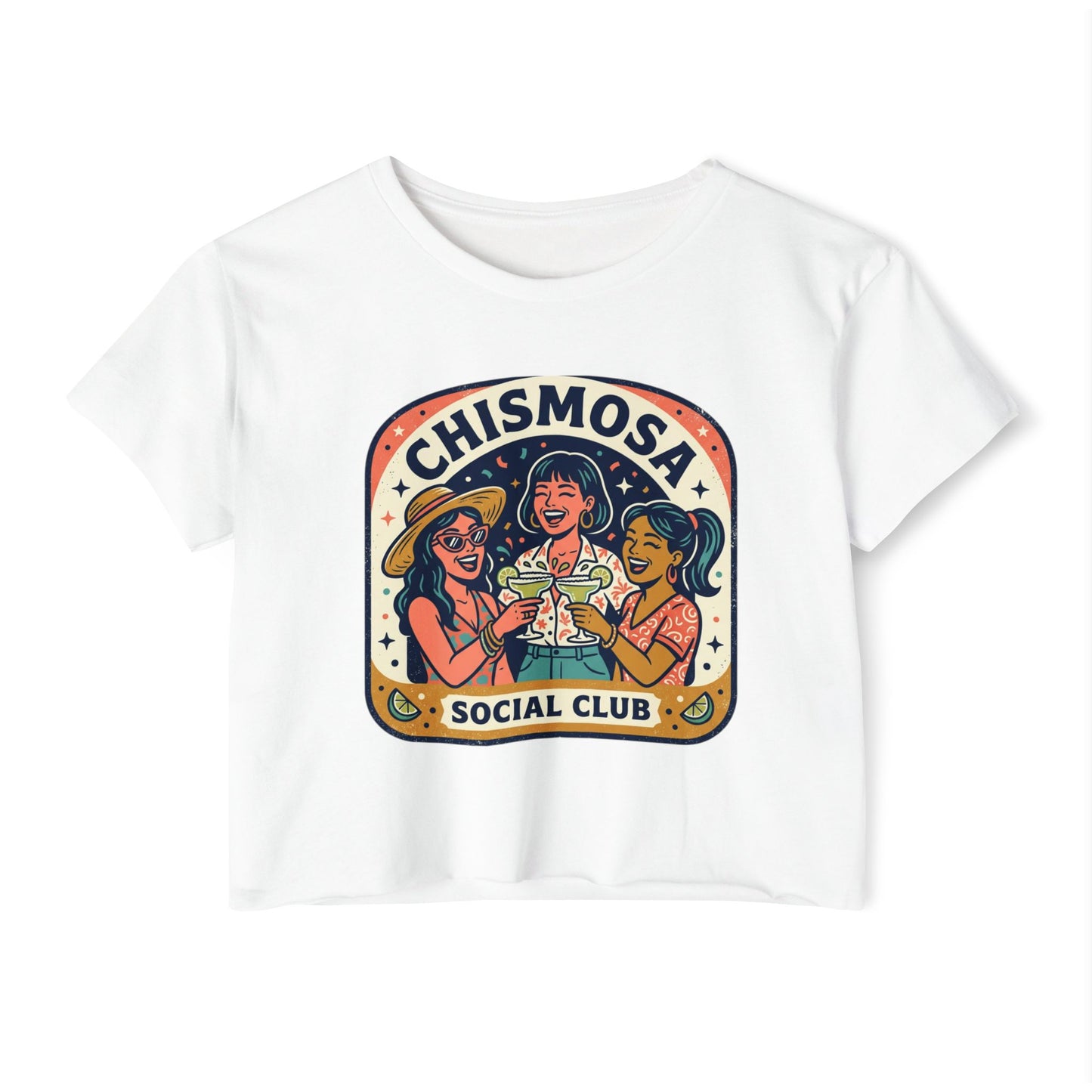 Chismosa Social Club Crop Top — Women's Festival Graphic Tee