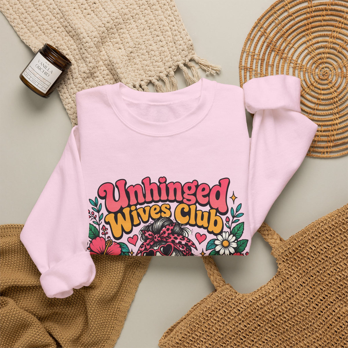 Unhinged Wives Club Skeleton Floral Sweatshirt