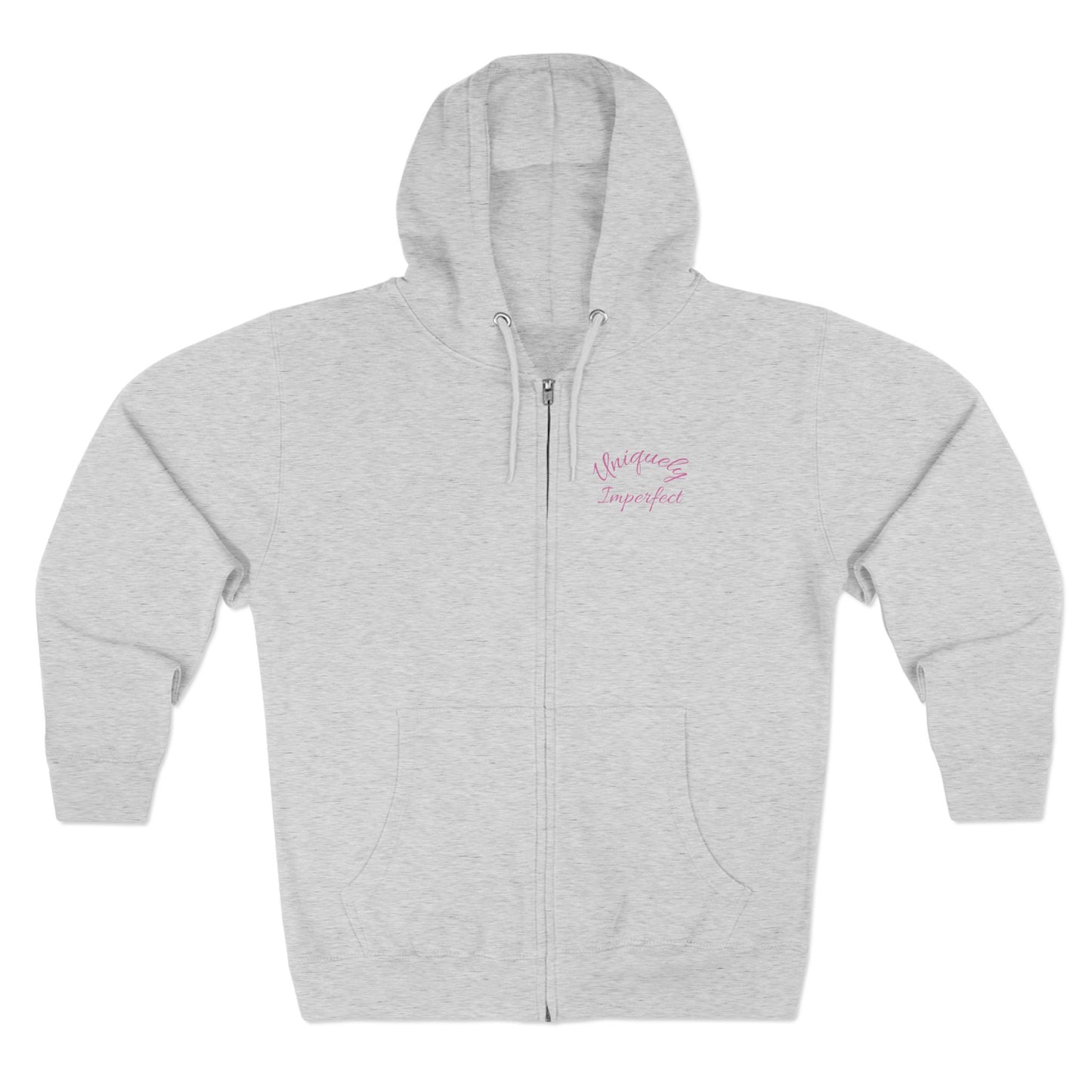 Unique & Imperfect Unisex Zip Hoodie - Edgy Skull Design