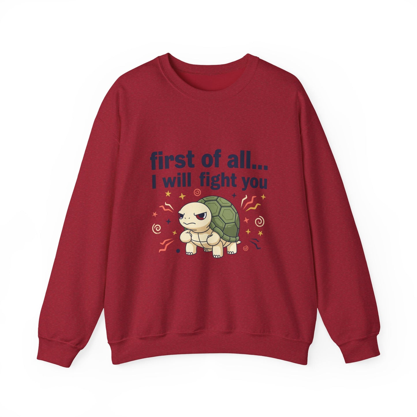 Cute Angry Turtle I Will Fight You sweatshirt | Graphic Crewneck