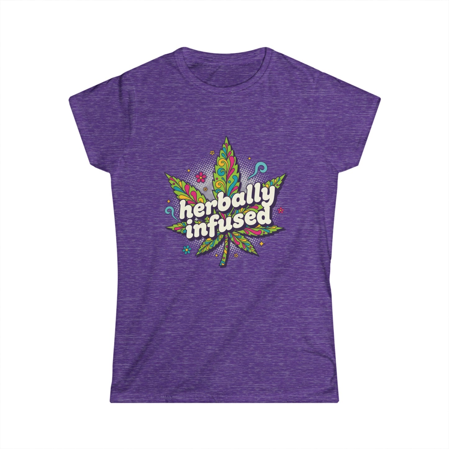 Herbily Infused Tee — Women's Softstyle Cannabis-Inspired Graphic T-Shirt