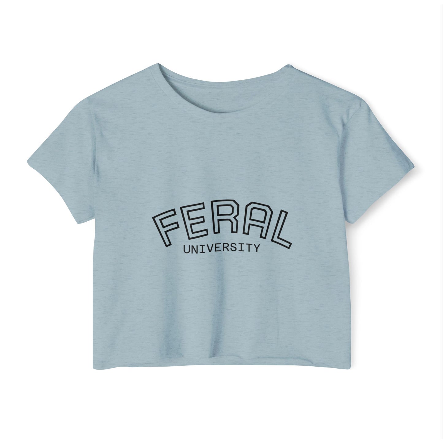 Feral University Crop Top — Women's Festival Graphic Tee