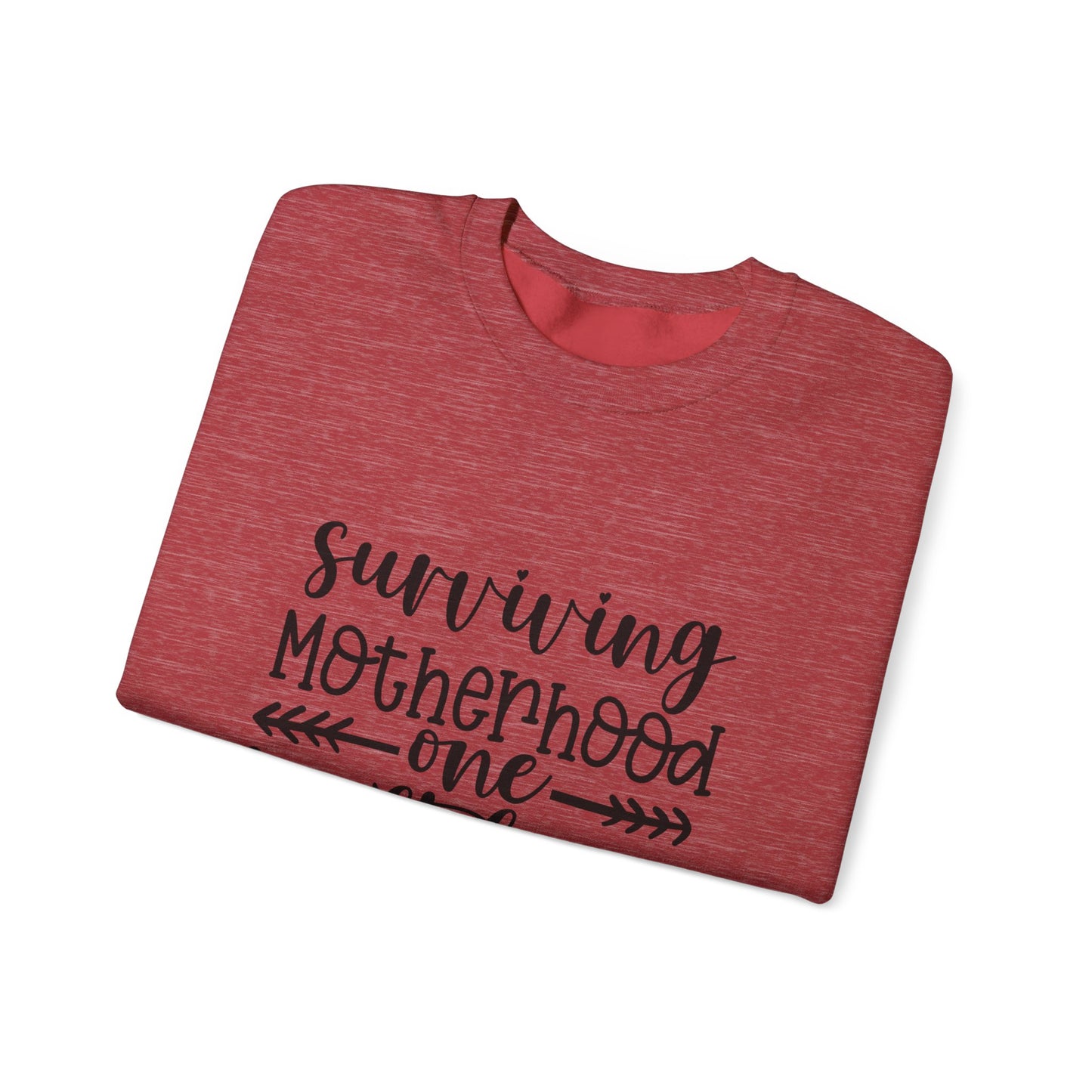 Surviving Motherhood Crewneck Sweatshirt - Cozy Gift for Moms