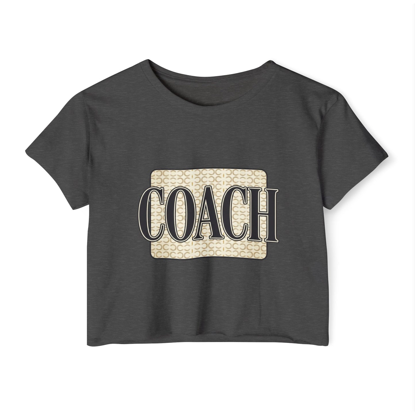 Coach Cropped Tee — Vintage Logo Festival Crop Top for Women