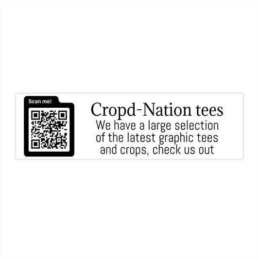 Sticker: "Scan Me" QR Bumper Sticker — Cropd-Nation Tees