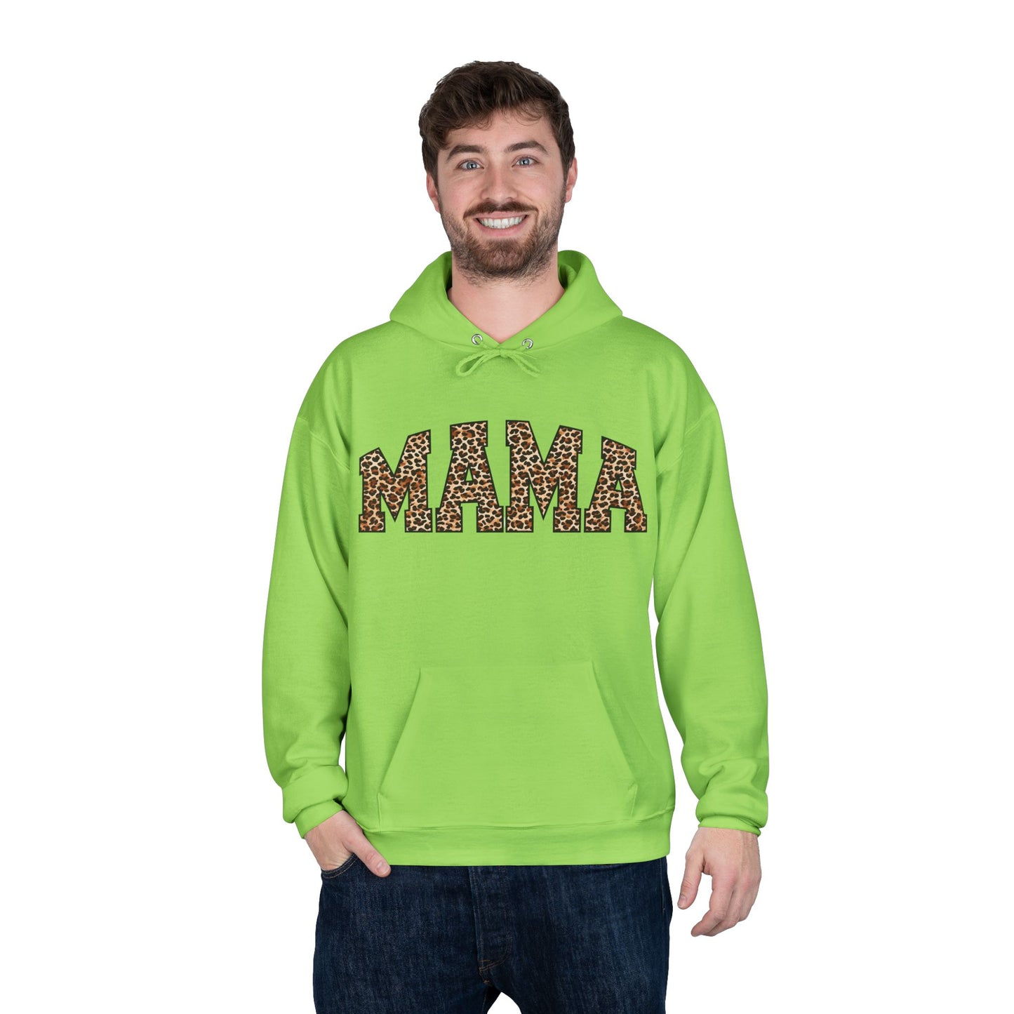 Leopard Print Mama Hoodie - Unisex EcoSmart® Pullover Sweatshirt