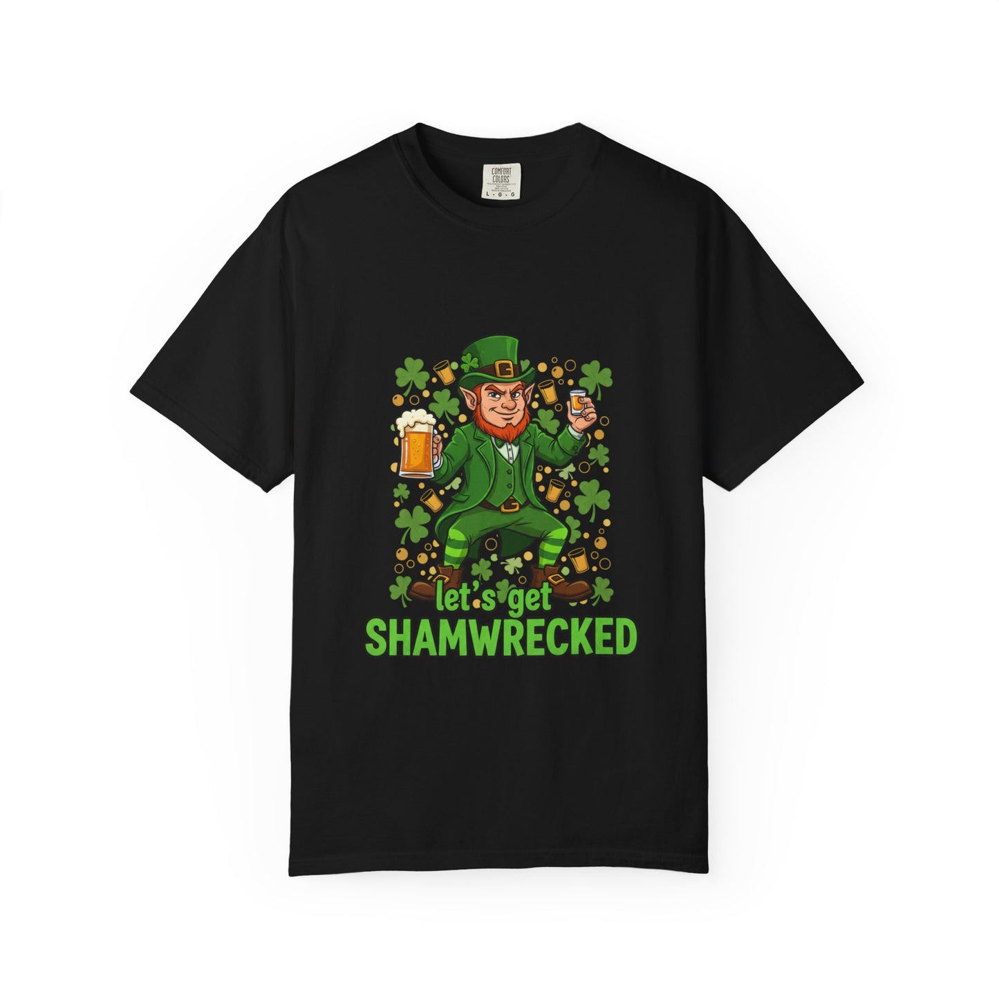 Let's Get Shamwrecked T-shirt | Leprechaun Beer St. Patrick's Day Tee
