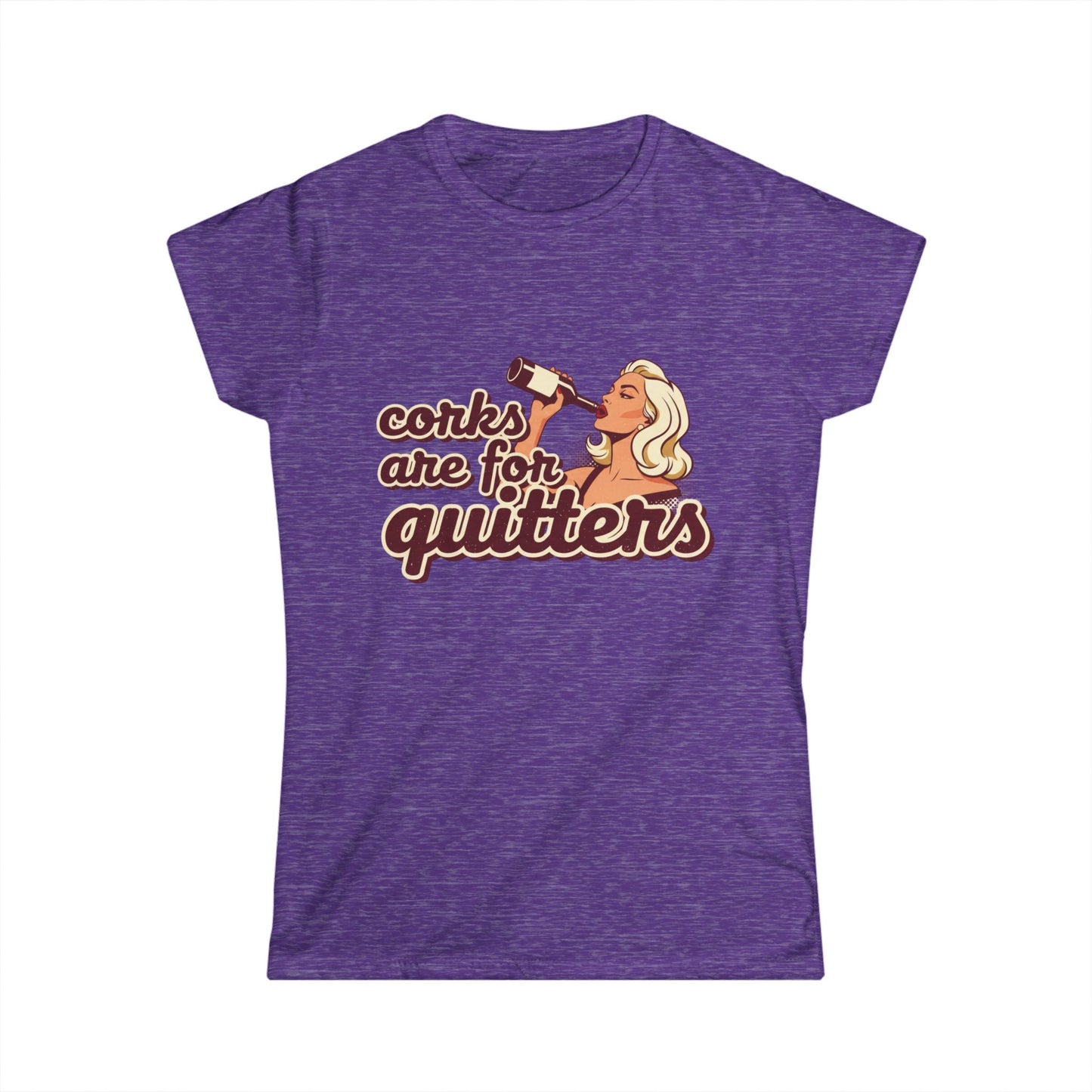 Women's Softstyle Tee, wine humor