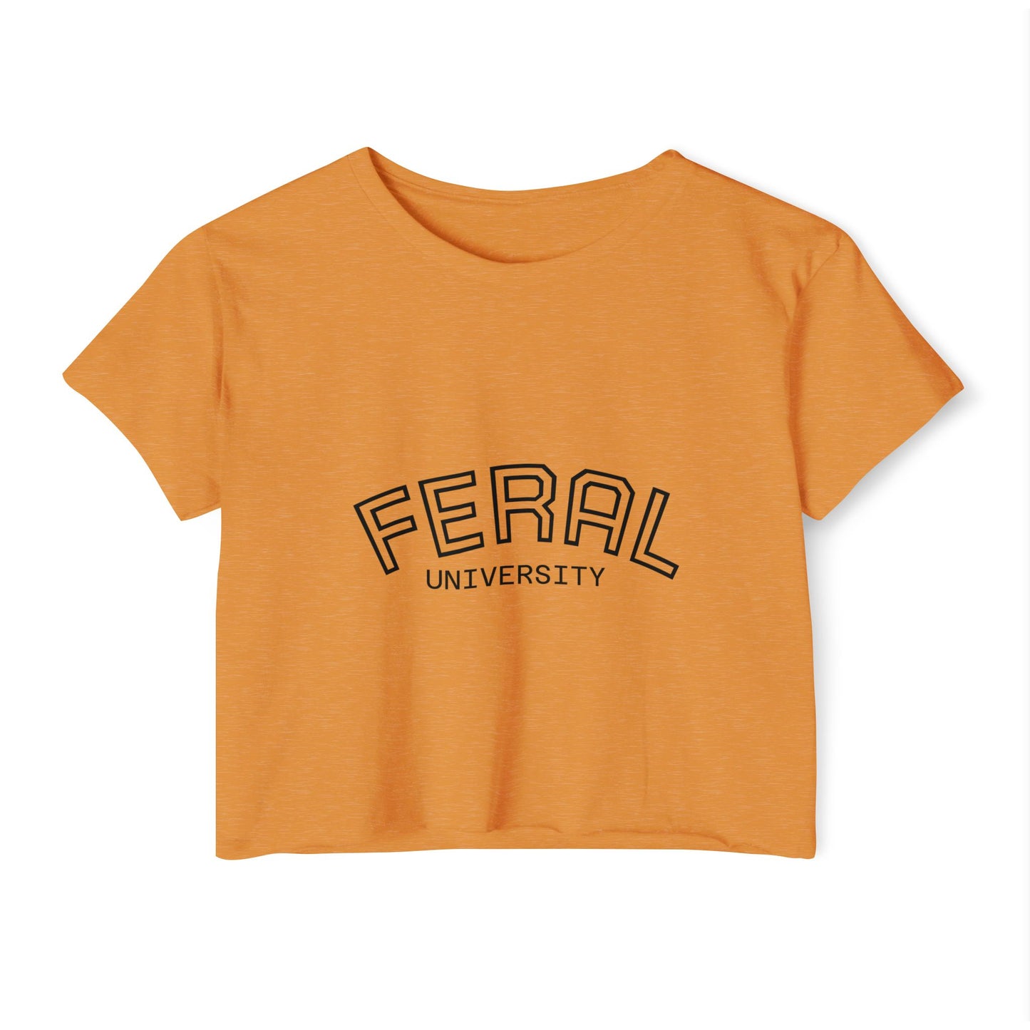 Feral University Crop Top — Women's Festival Graphic Tee