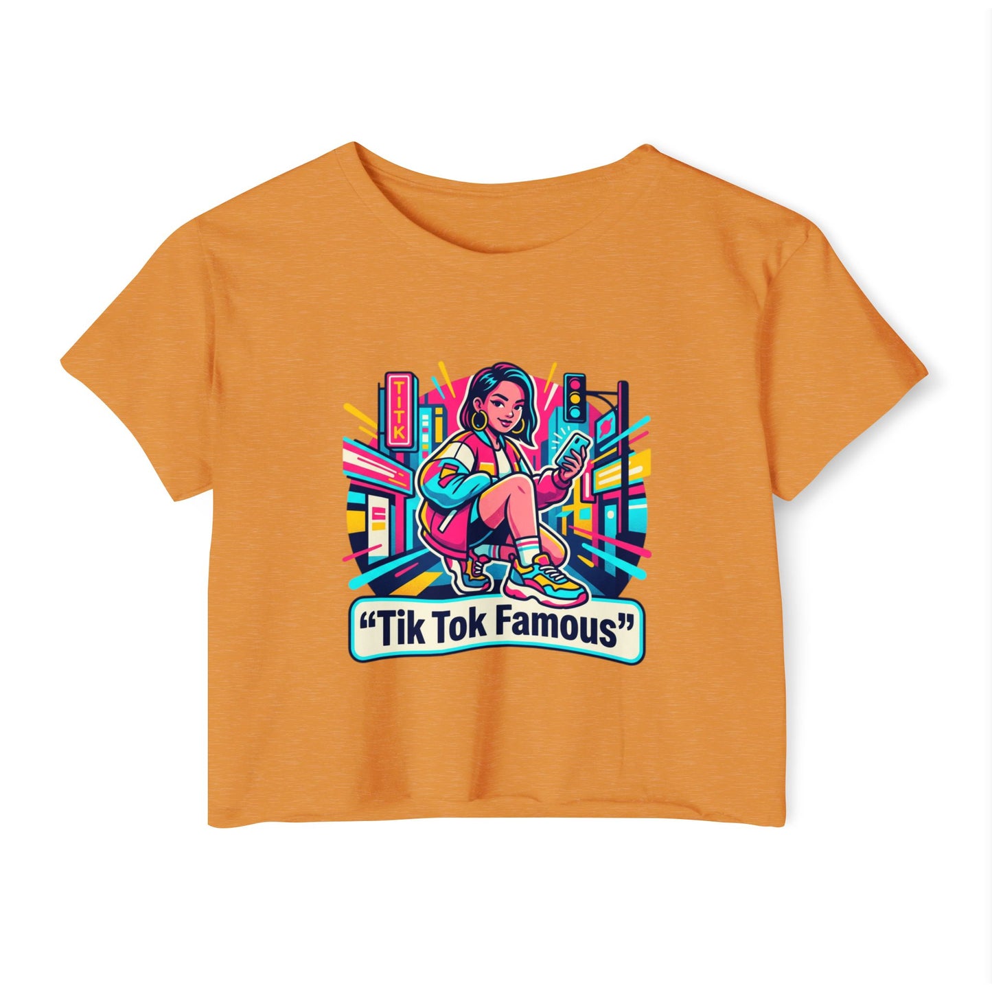 Tik Tok Famous Festival Crop Top — Neon Girl Streetwear Tee