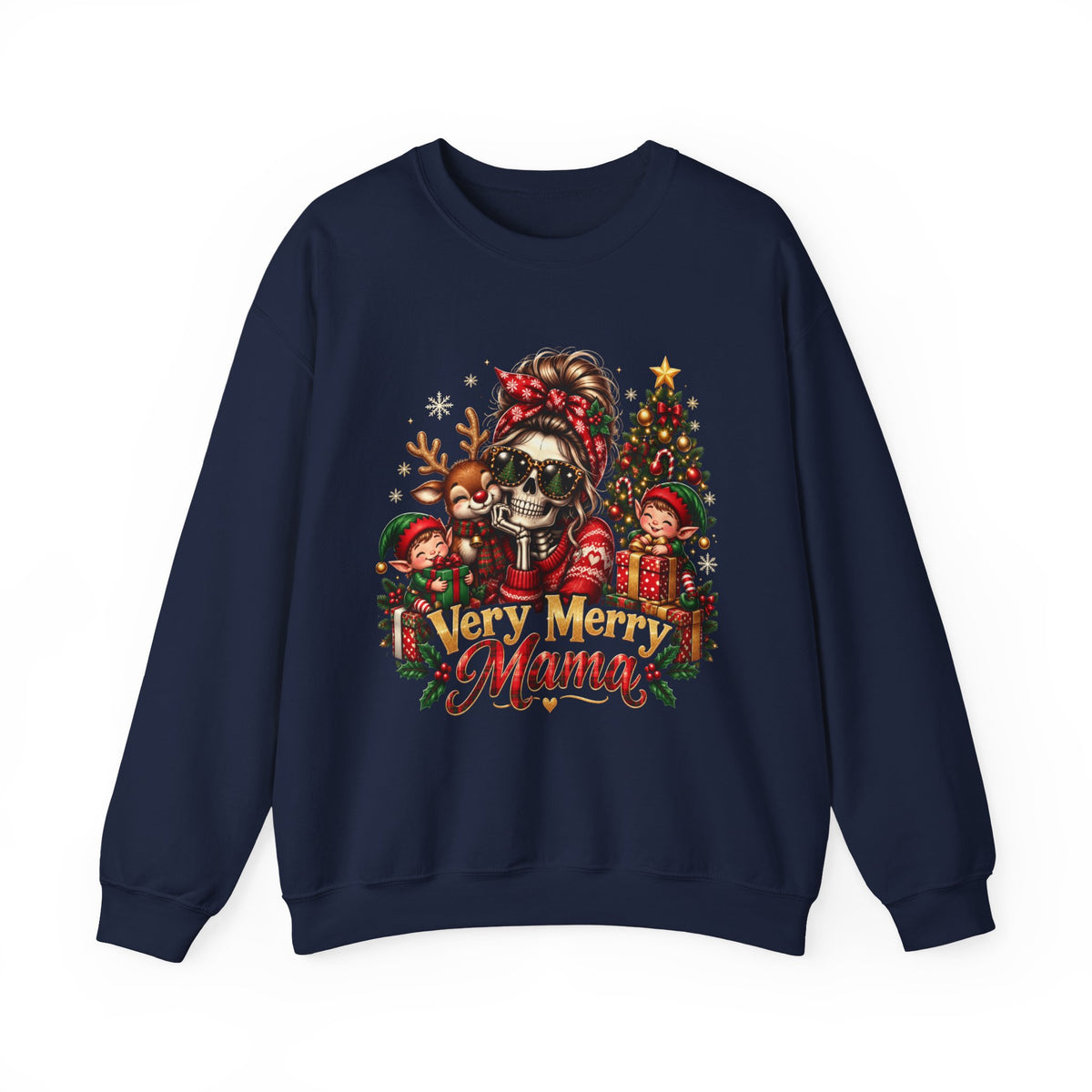 Very Merry Mama Christmas Family Design Sweatshirt