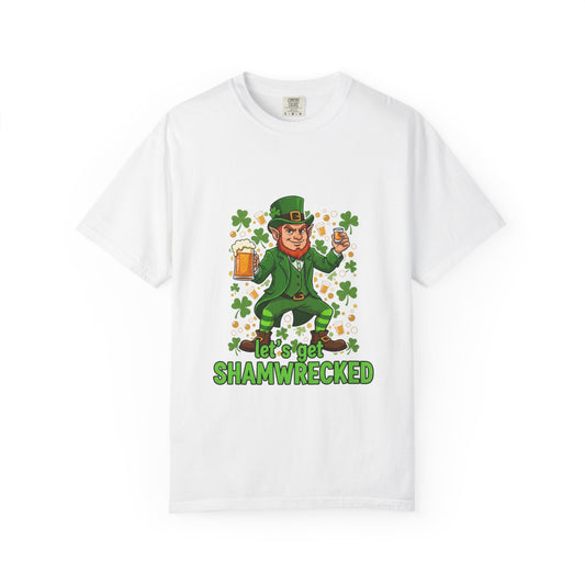 Let's Get Shamwrecked T-shirt | Leprechaun Beer St. Patrick's Day Tee