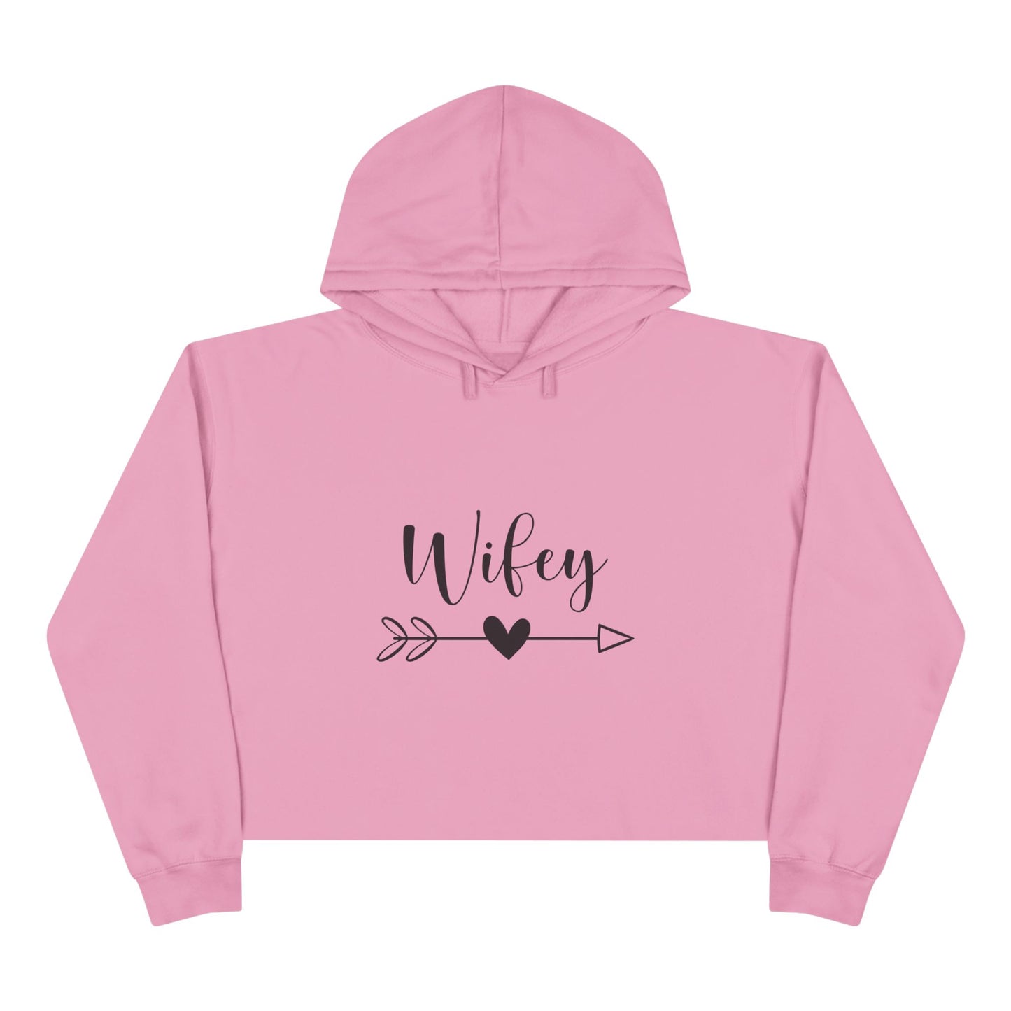 Wifey script with heart arrow Crop Hoodie | Bridal, Bachelorette