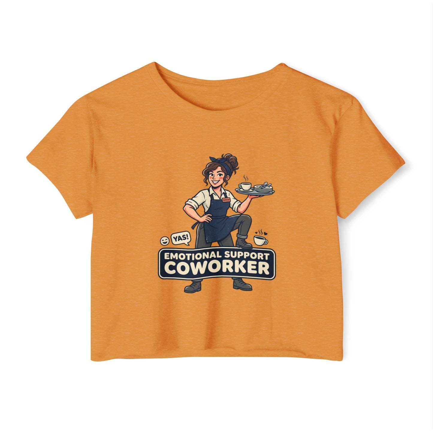 Emotional Support Coworker Crop Top — Funny Festival Women's Tee